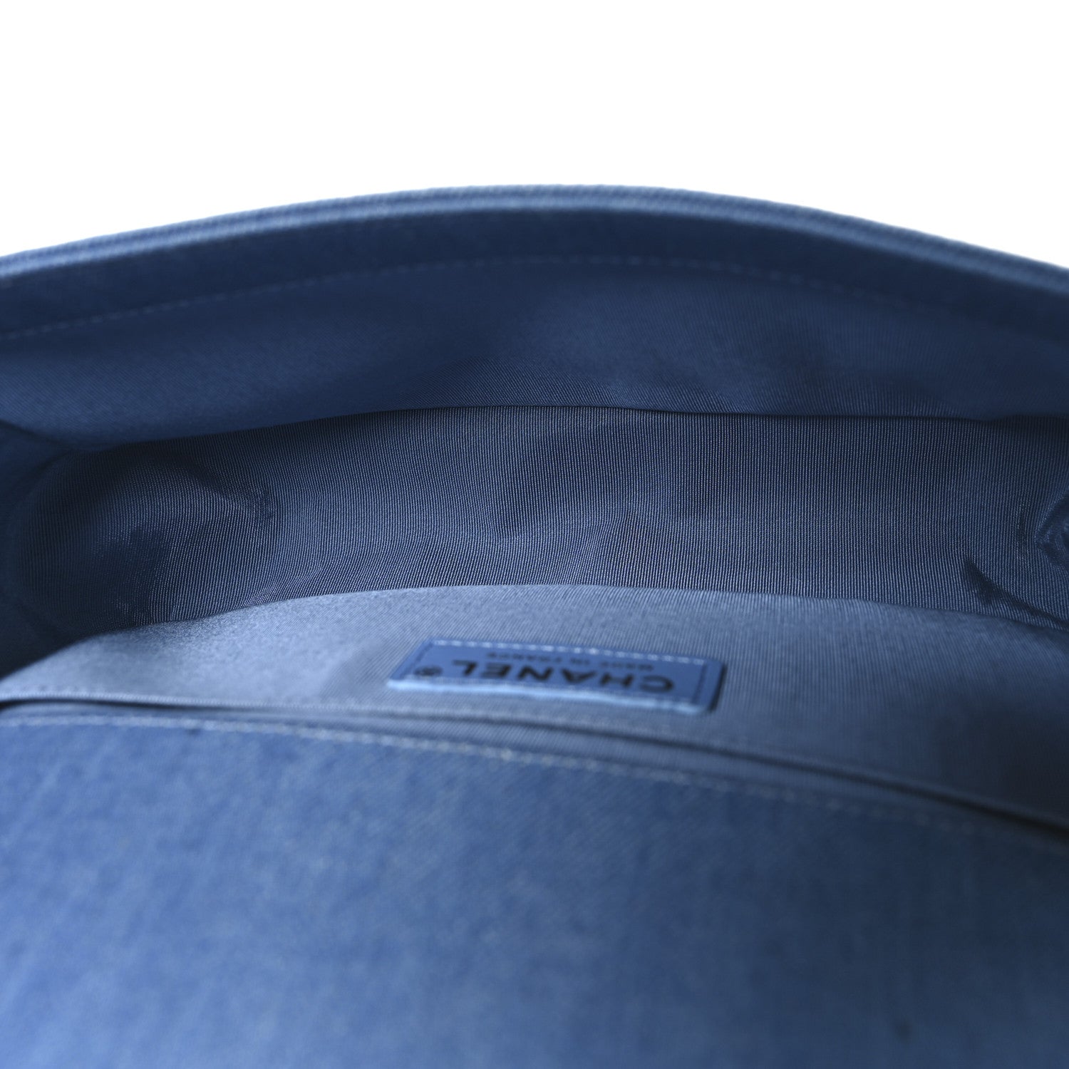 Denim Pleated Medium Boy Flap Light Blue