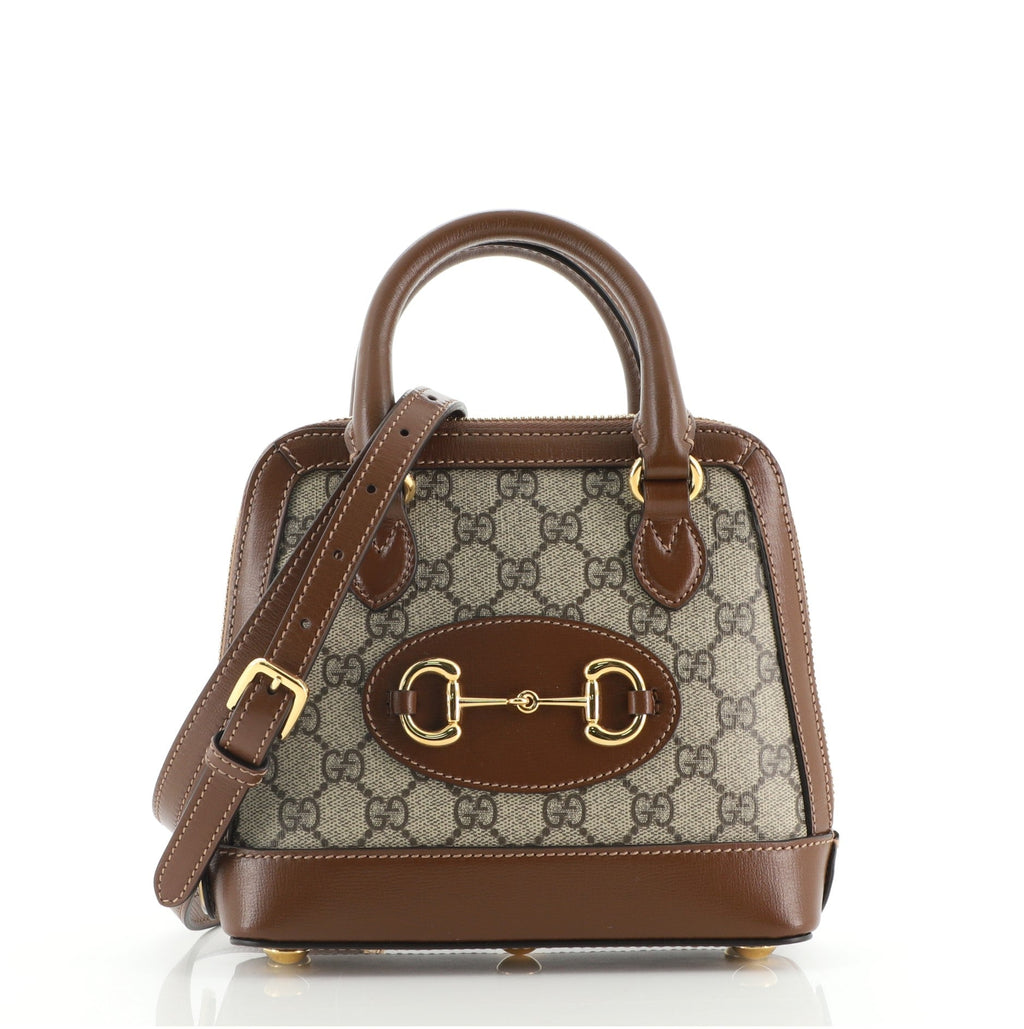 1955 Horsebit Top Handle Bag GG Coated Canvas Mini