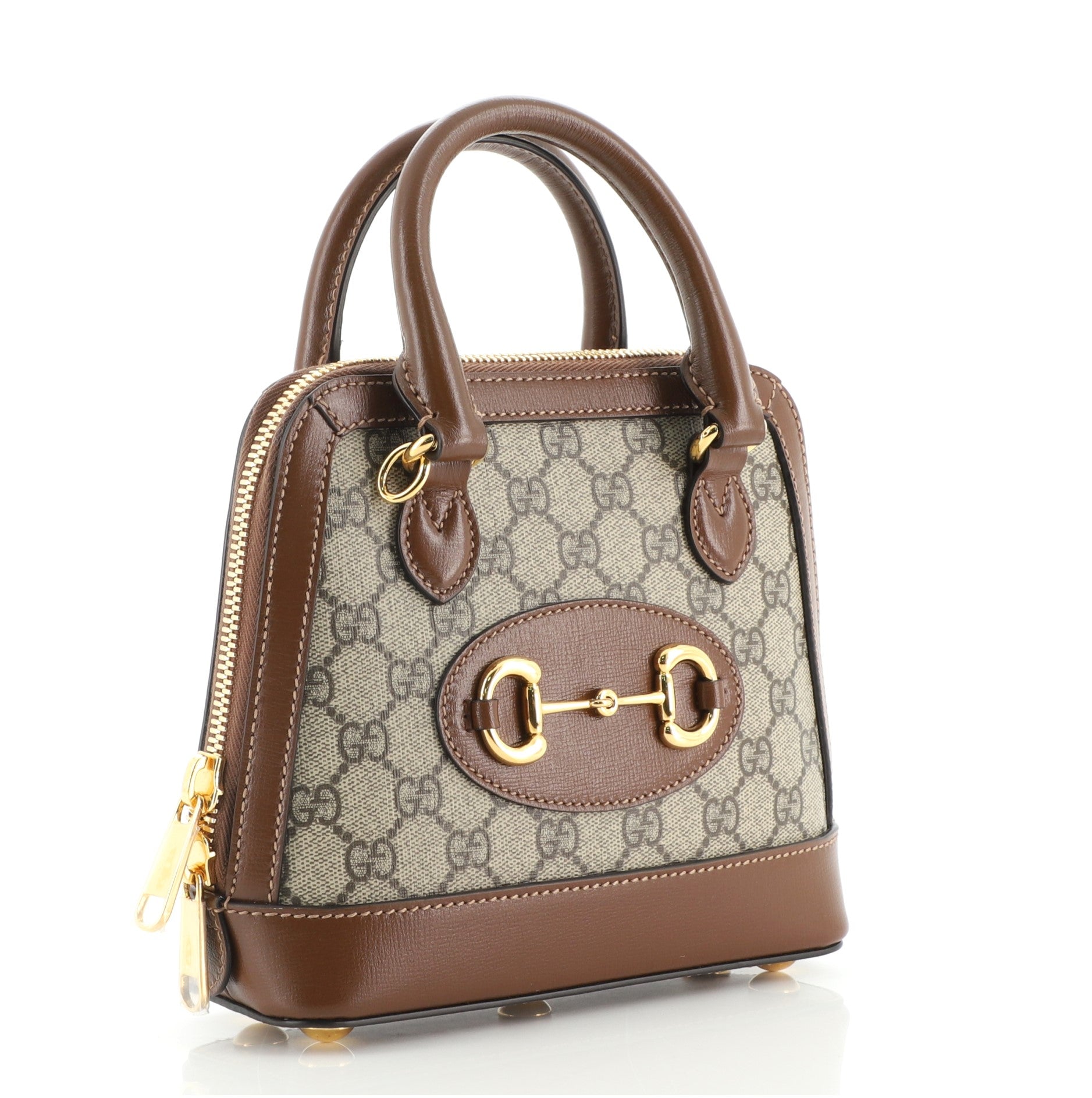 1955 Horsebit Top Handle Bag GG Coated Canvas Mini