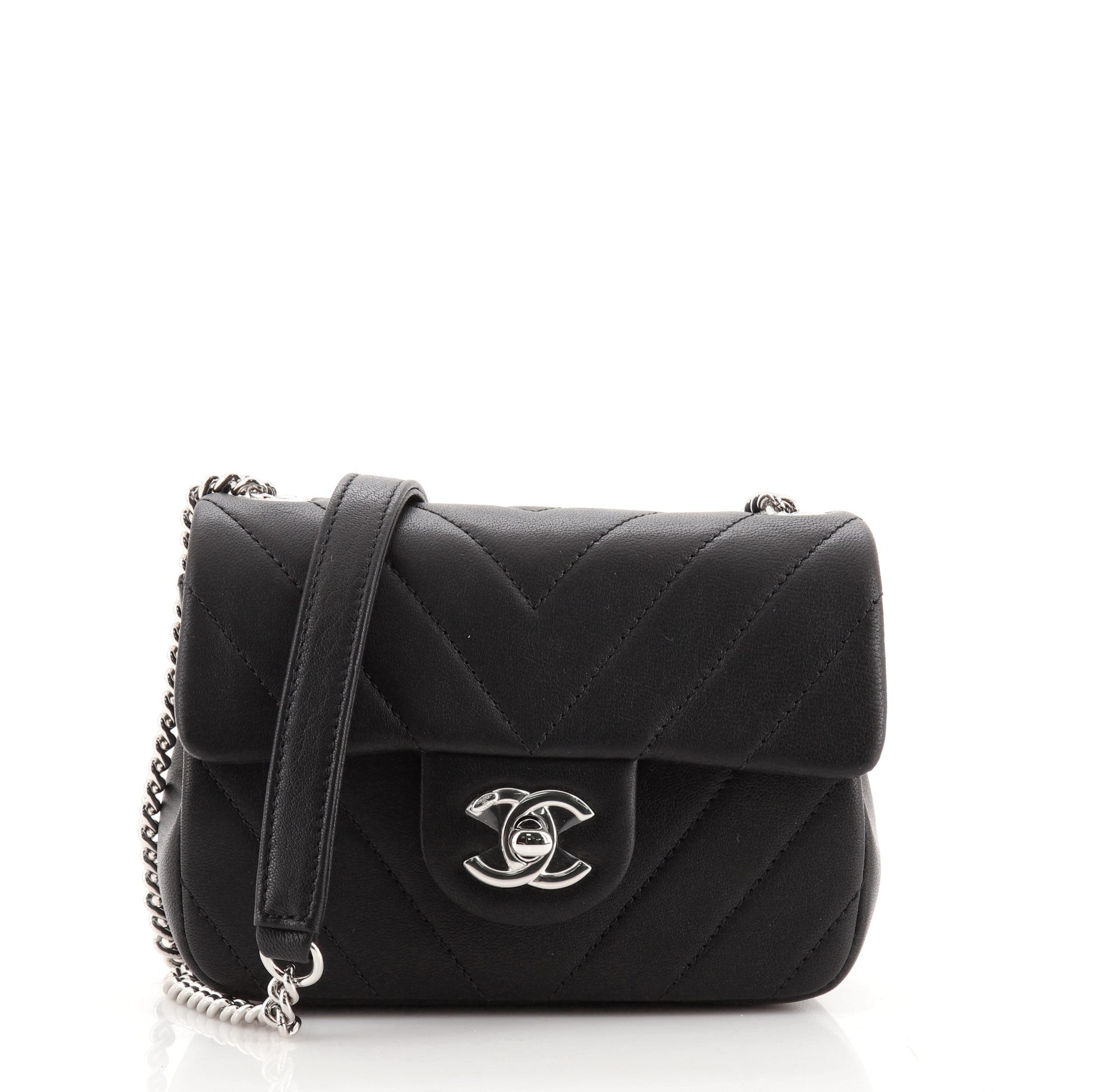 CC Chain Flap Bag Chevron Lambskin Mini