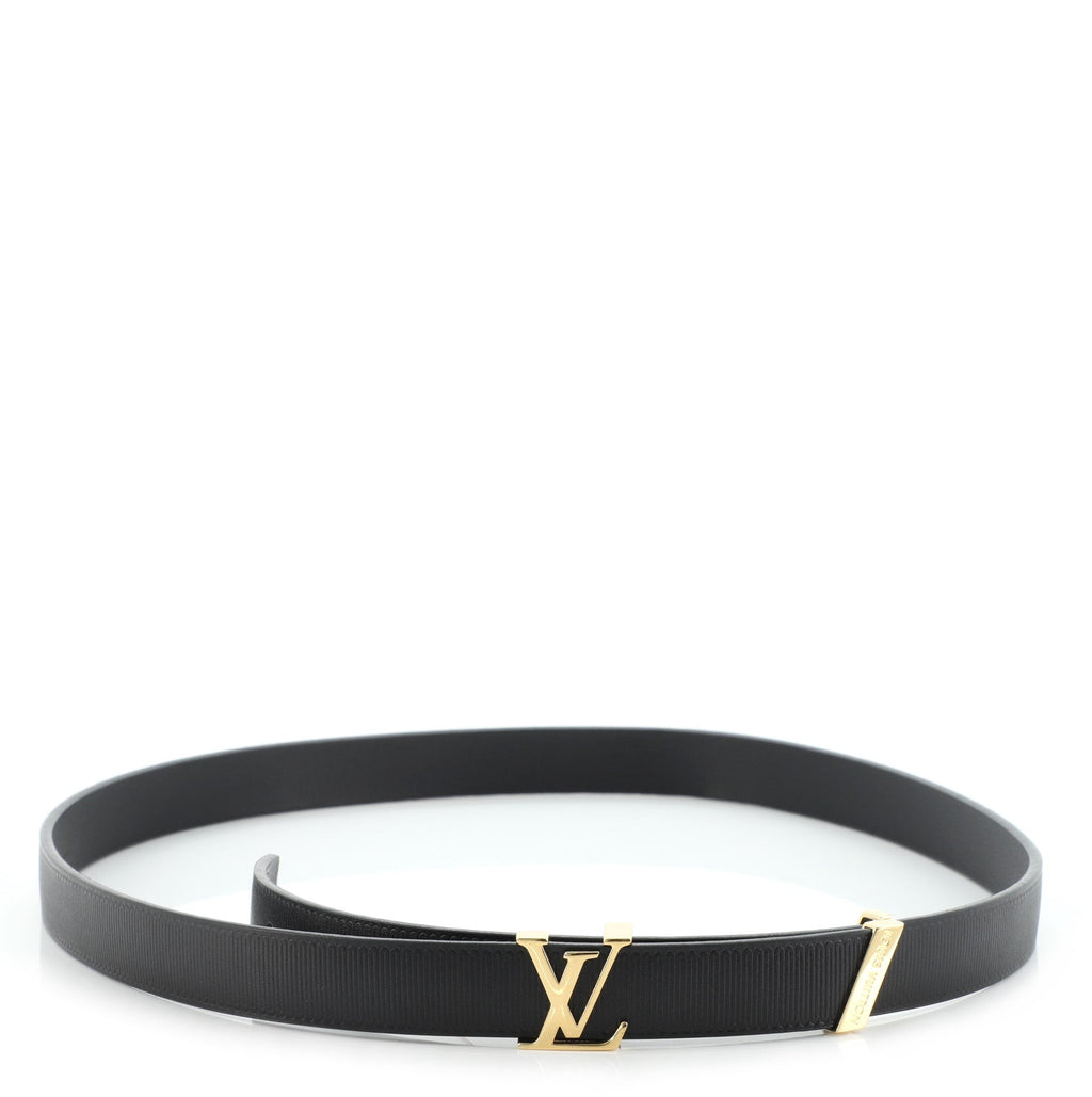 LV Initiales Belt Embossed Calfskin Thin 85