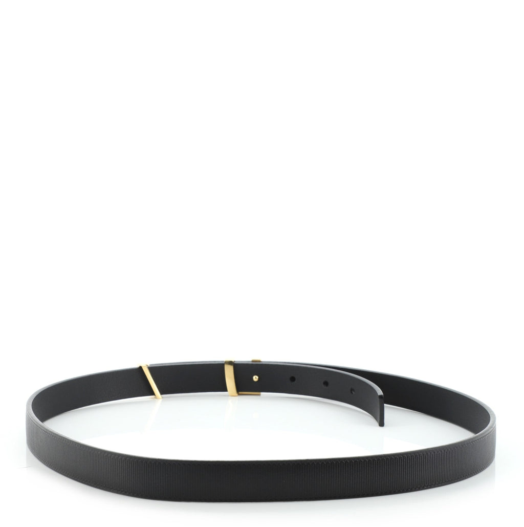 LV Initiales Belt Embossed Calfskin Thin 85