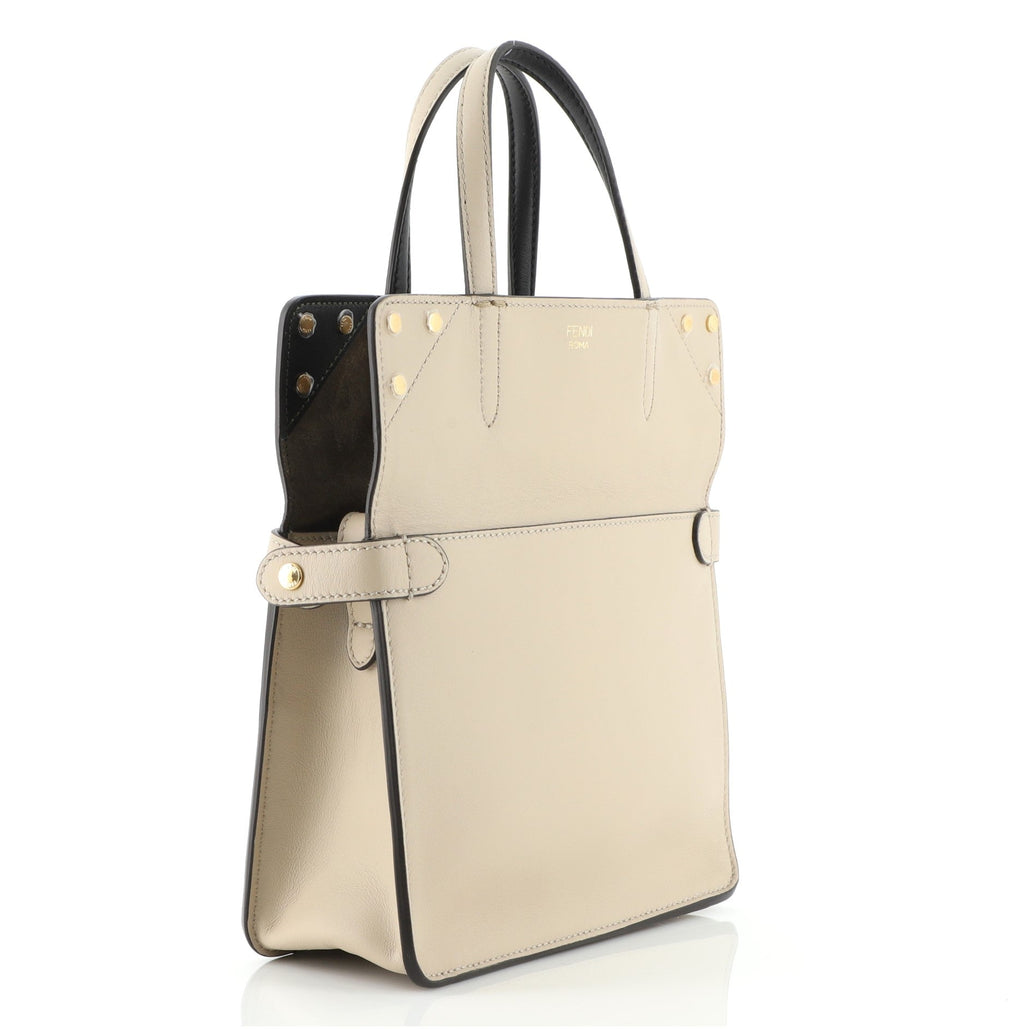Flip Tote Leather with Suede Mini