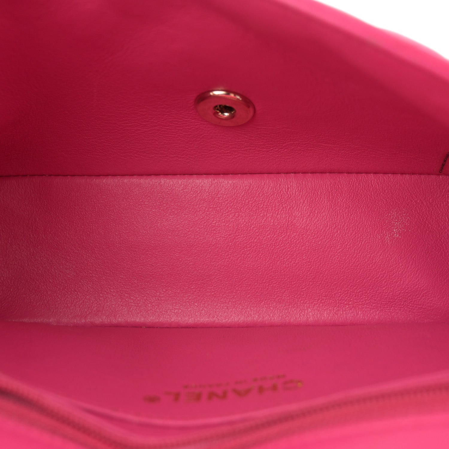 Lambskin Quilted Mini Rectangular Flap Fuchsia