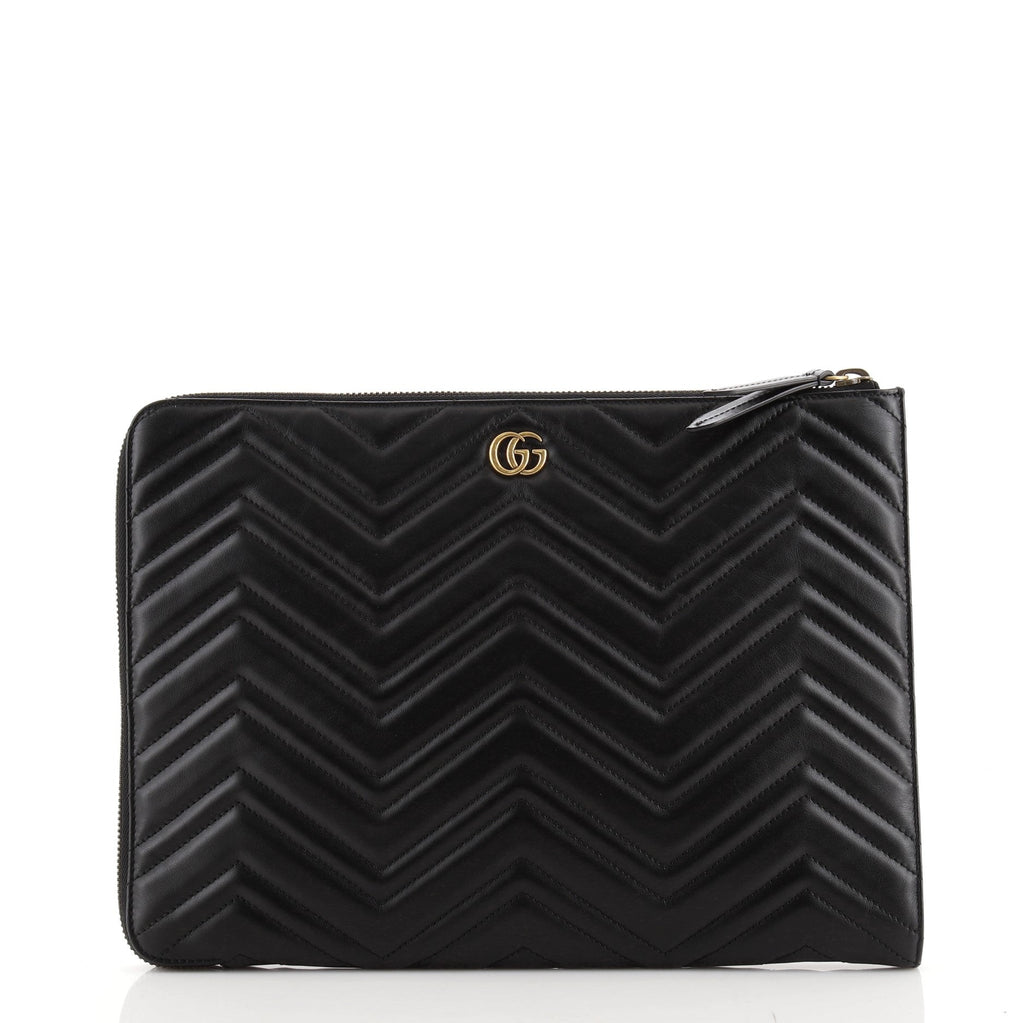 GG Marmont Portfolio Clutch Matelasse Leather
