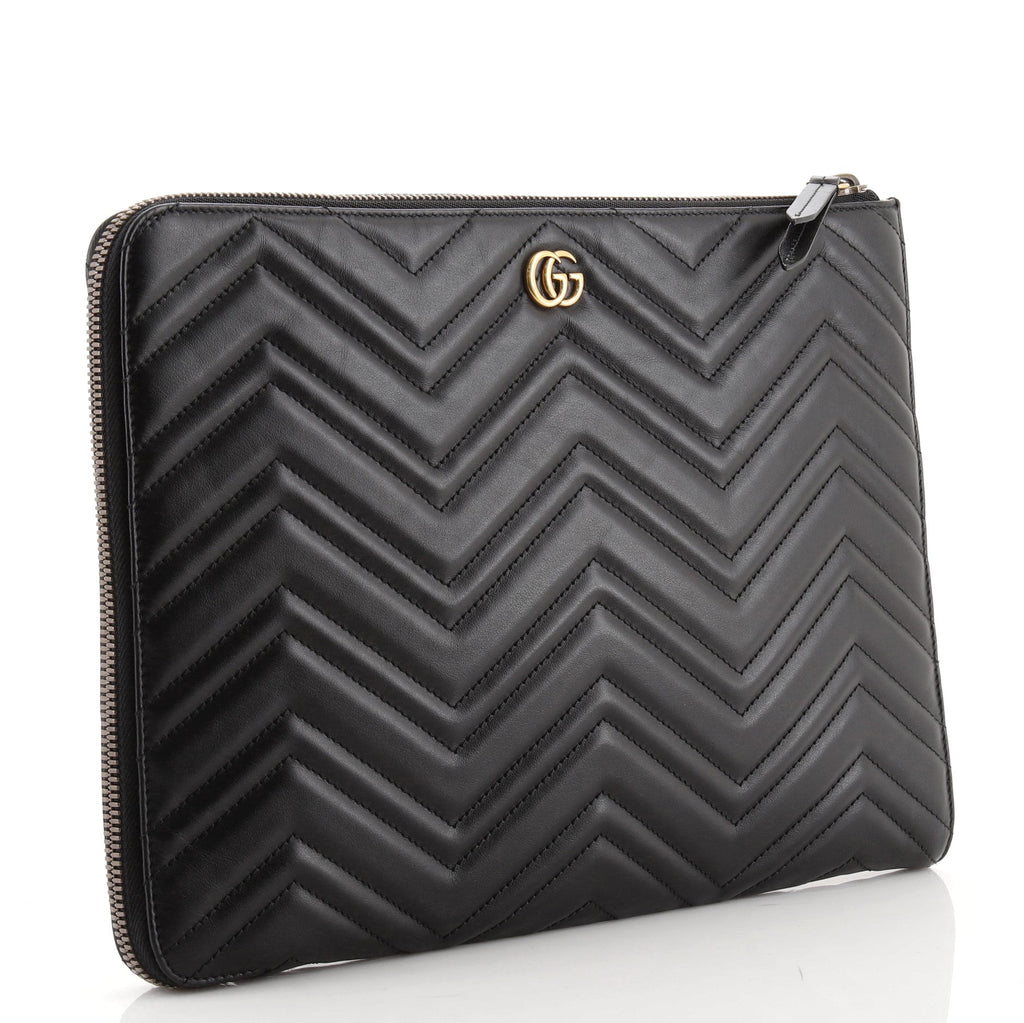 GG Marmont Portfolio Clutch Matelasse Leather