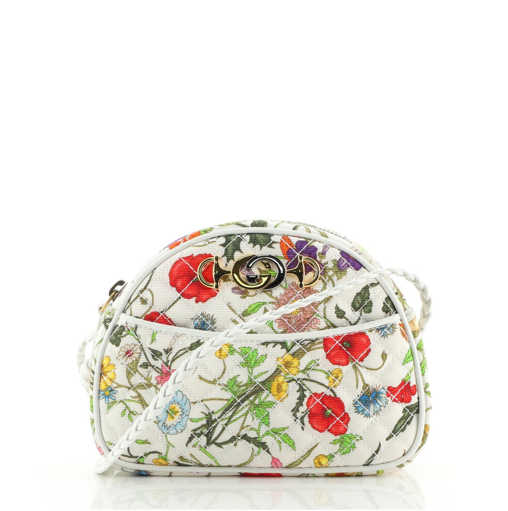 Trapuntata Camera Shoulder Bag Quilted Flora Canvas	 Mini