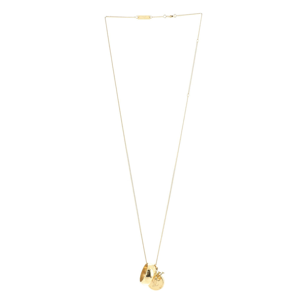 Monogram Triple Pendant Necklace Metal