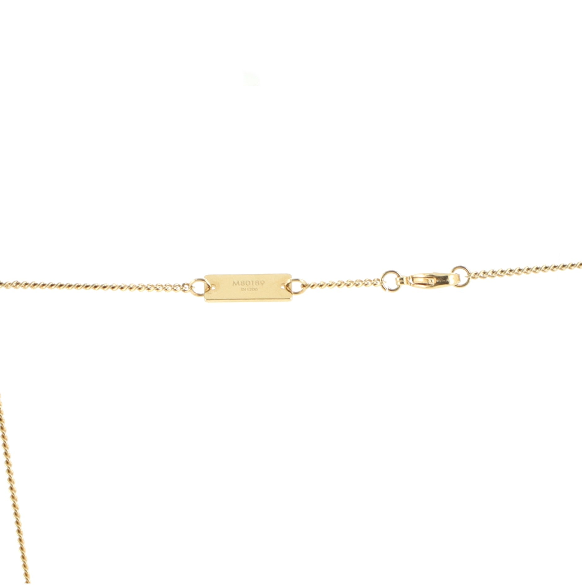 Monogram Triple Pendant Necklace Metal