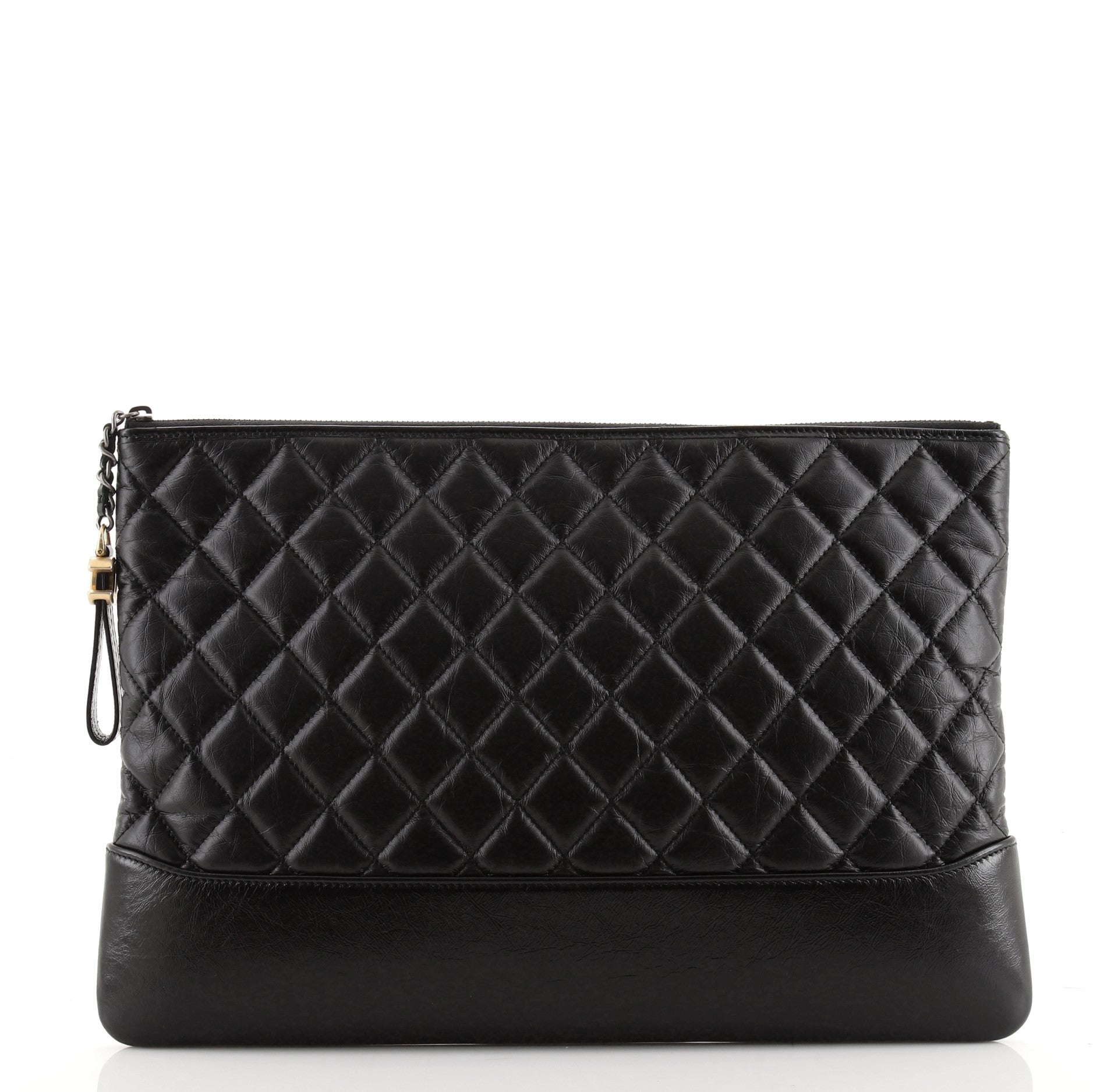 Gabrielle O Case Clutch Quilted Aged Calfskin Large