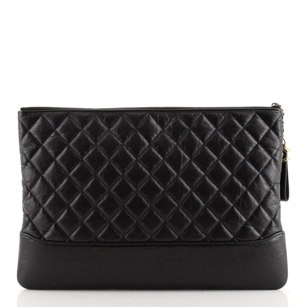 Gabrielle O Case Clutch Quilted Aged Calfskin Large