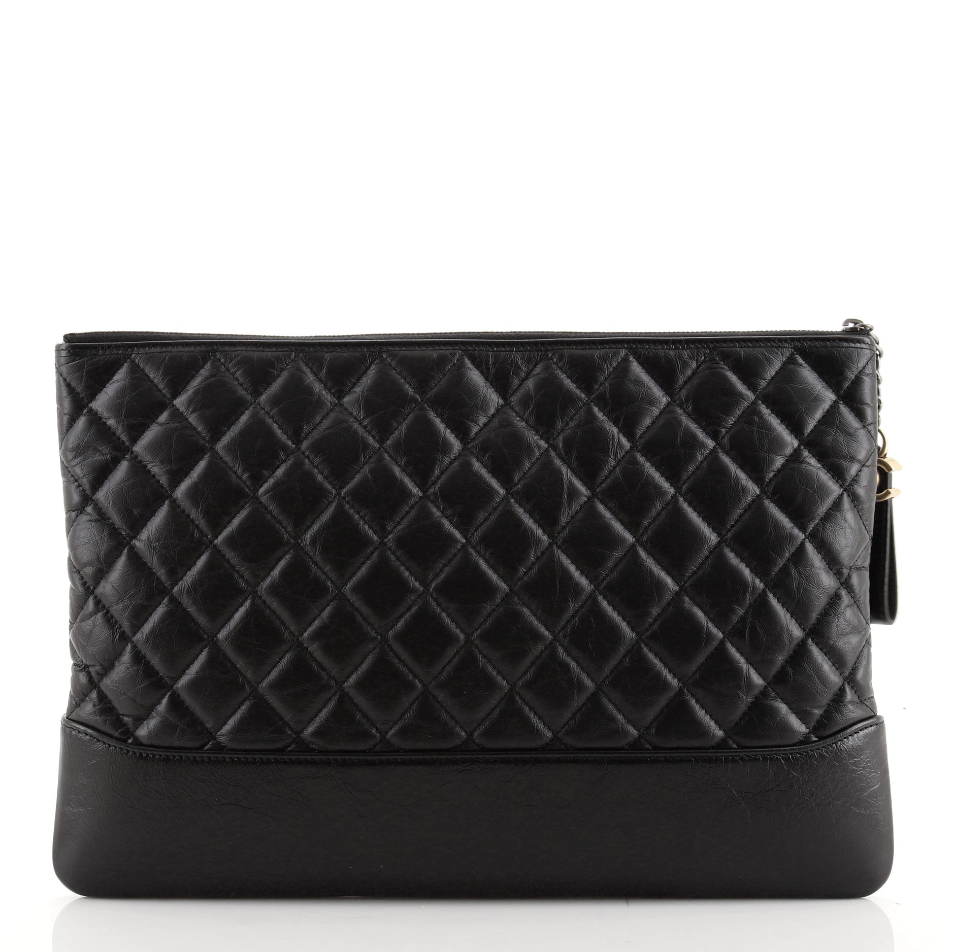 Gabrielle O Case Clutch Quilted Aged Calfskin Large