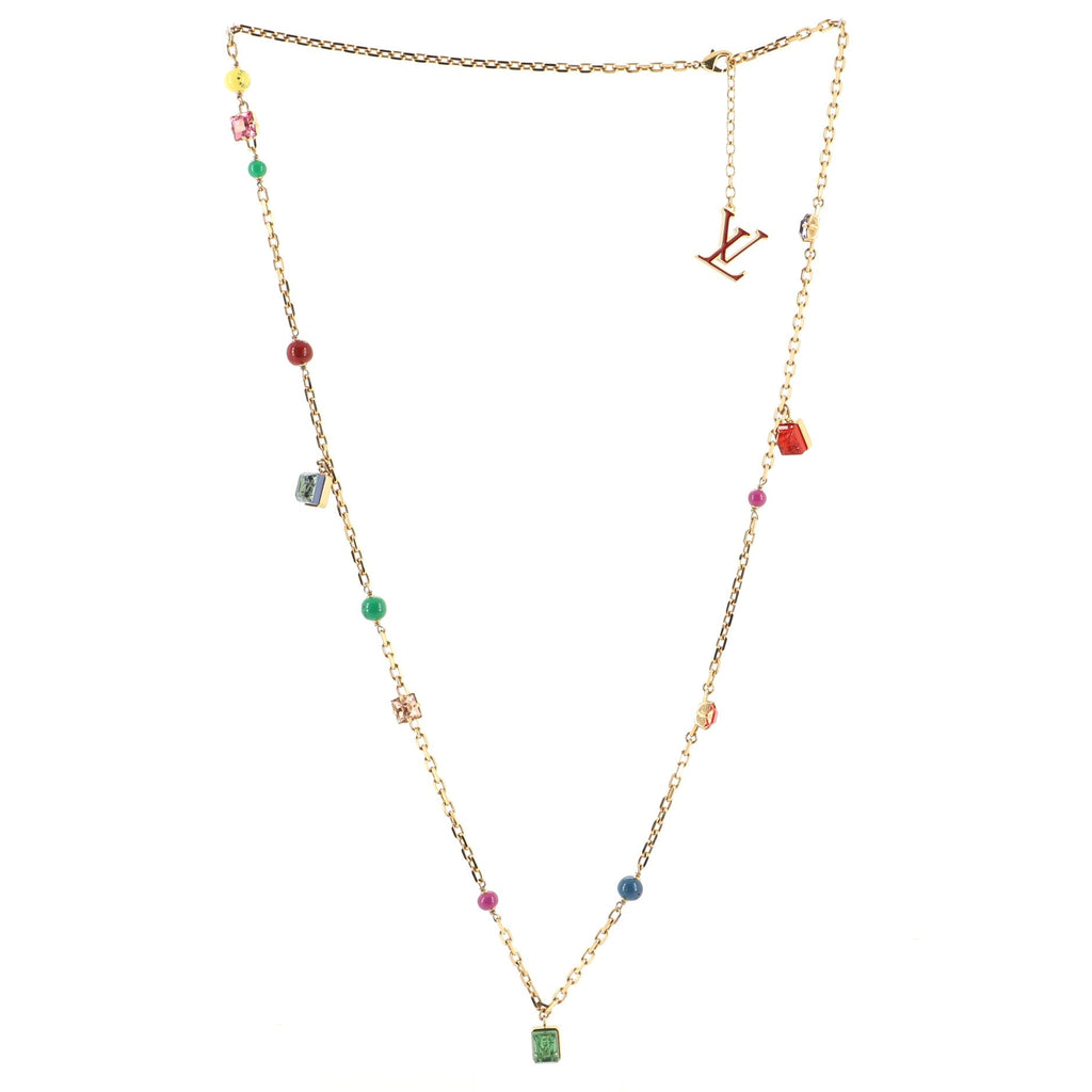 Plastron Cosmopolitan Long Necklace Metal with Crystals