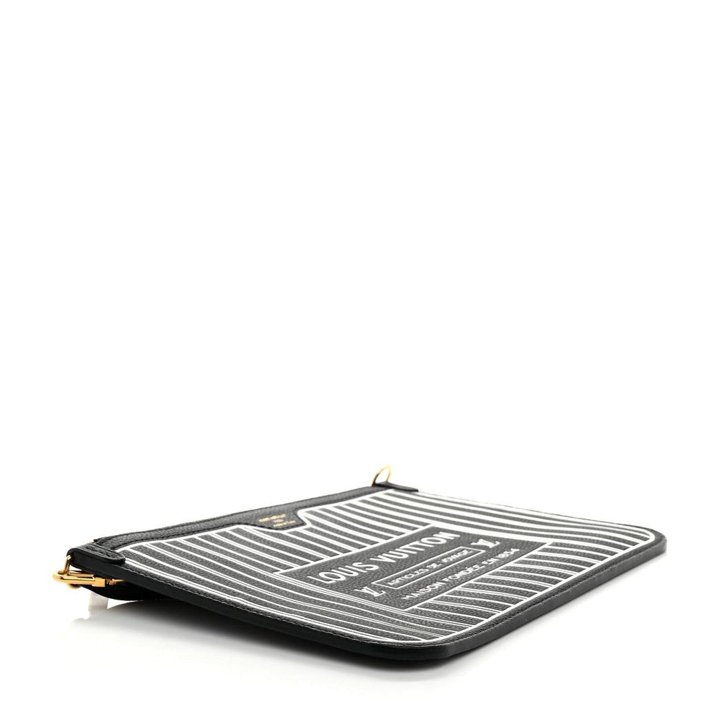 Calfskin Neverfull Inside Out MM Pochette Black