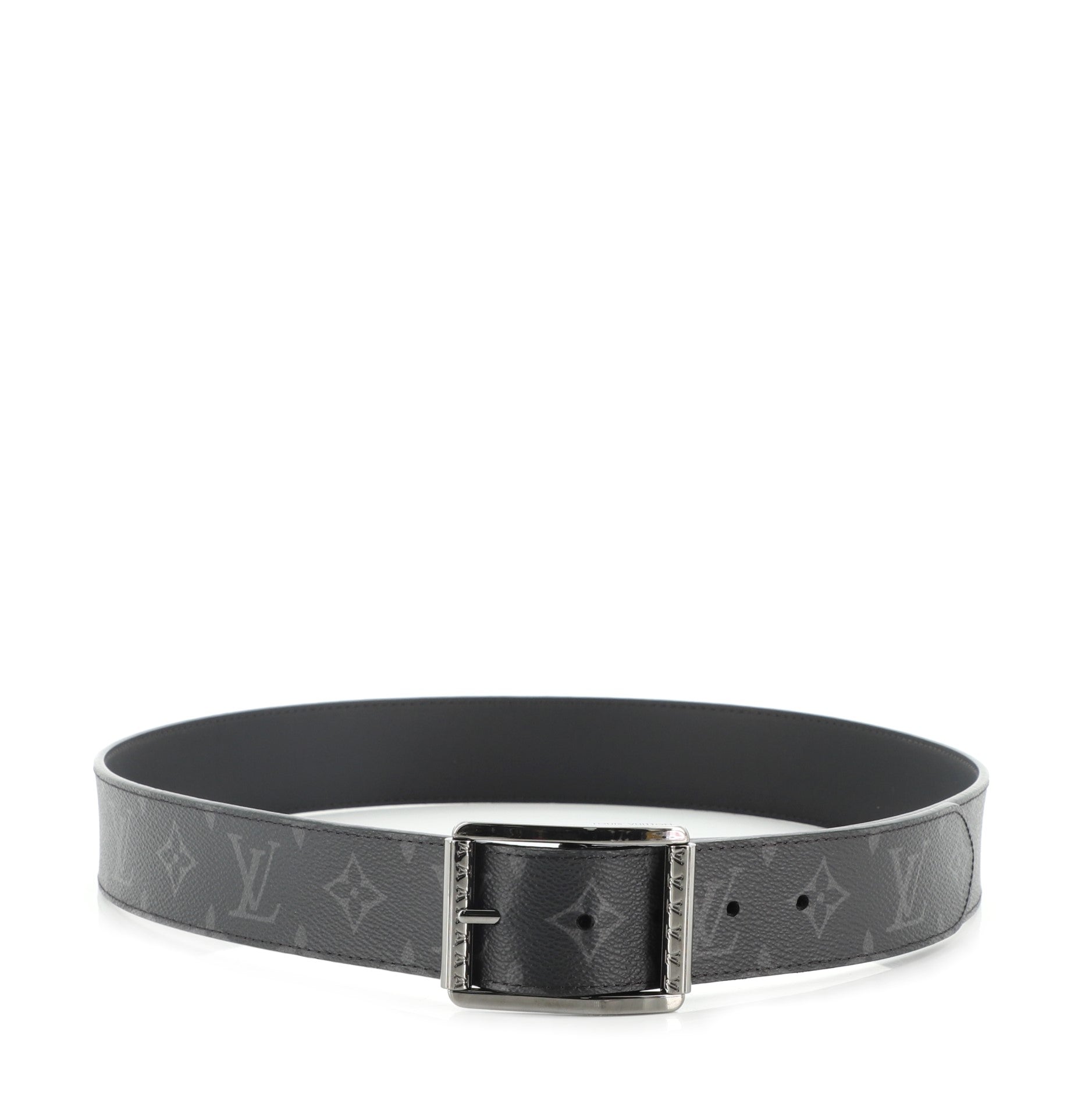 Reverso Reversible Belt Monogram Eclipse Canvas and Leather Wide 100