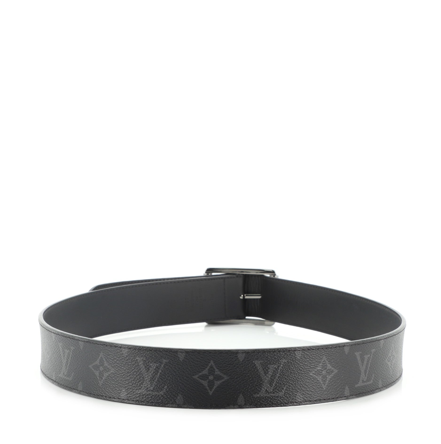 Reverso Reversible Belt Monogram Eclipse Canvas and Leather Wide 100