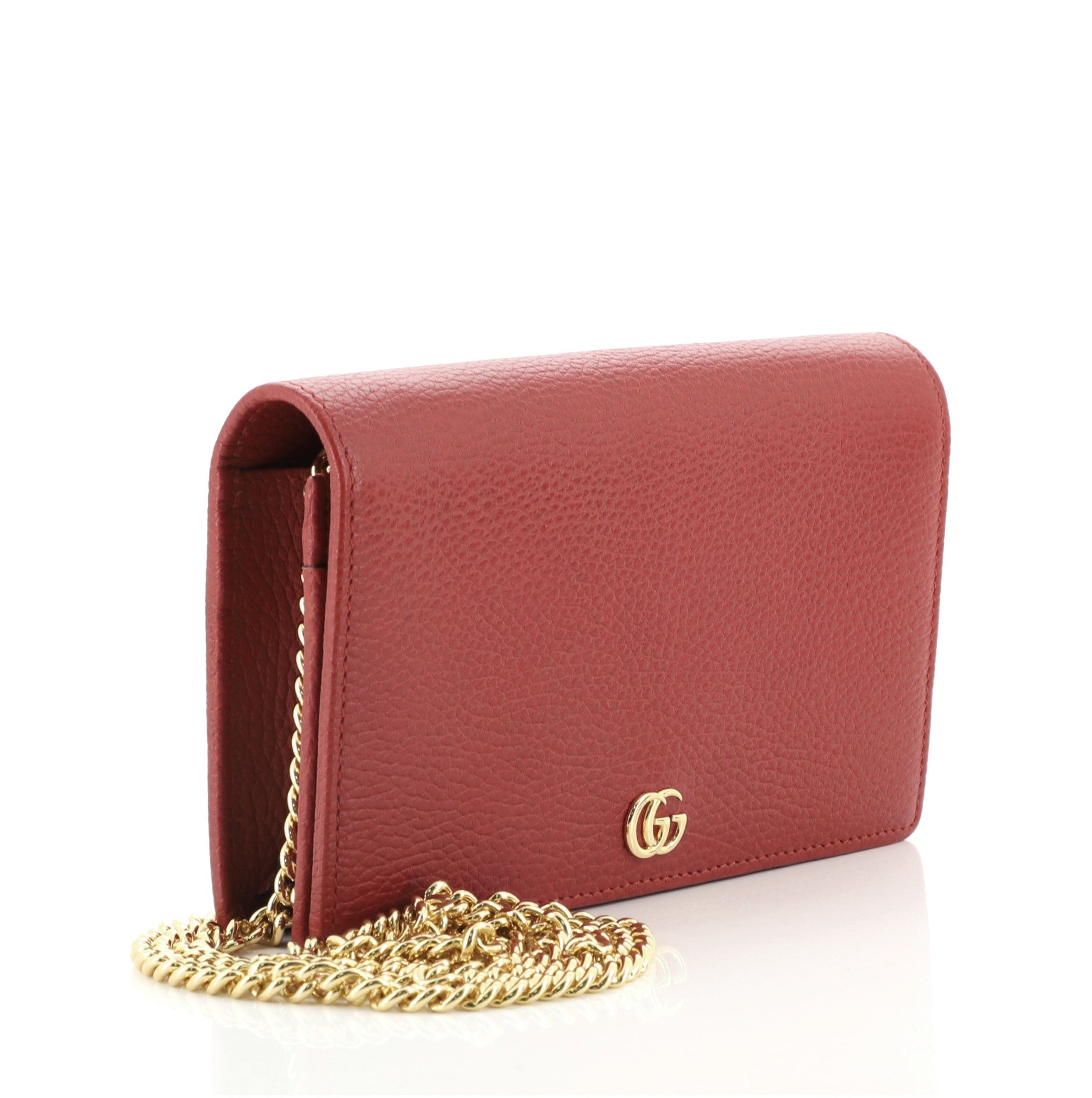 Petite GG Marmont Chain Wallet Leather Mini