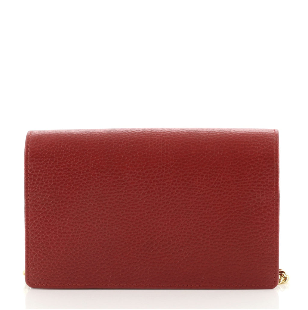 Petite GG Marmont Chain Wallet Leather Mini