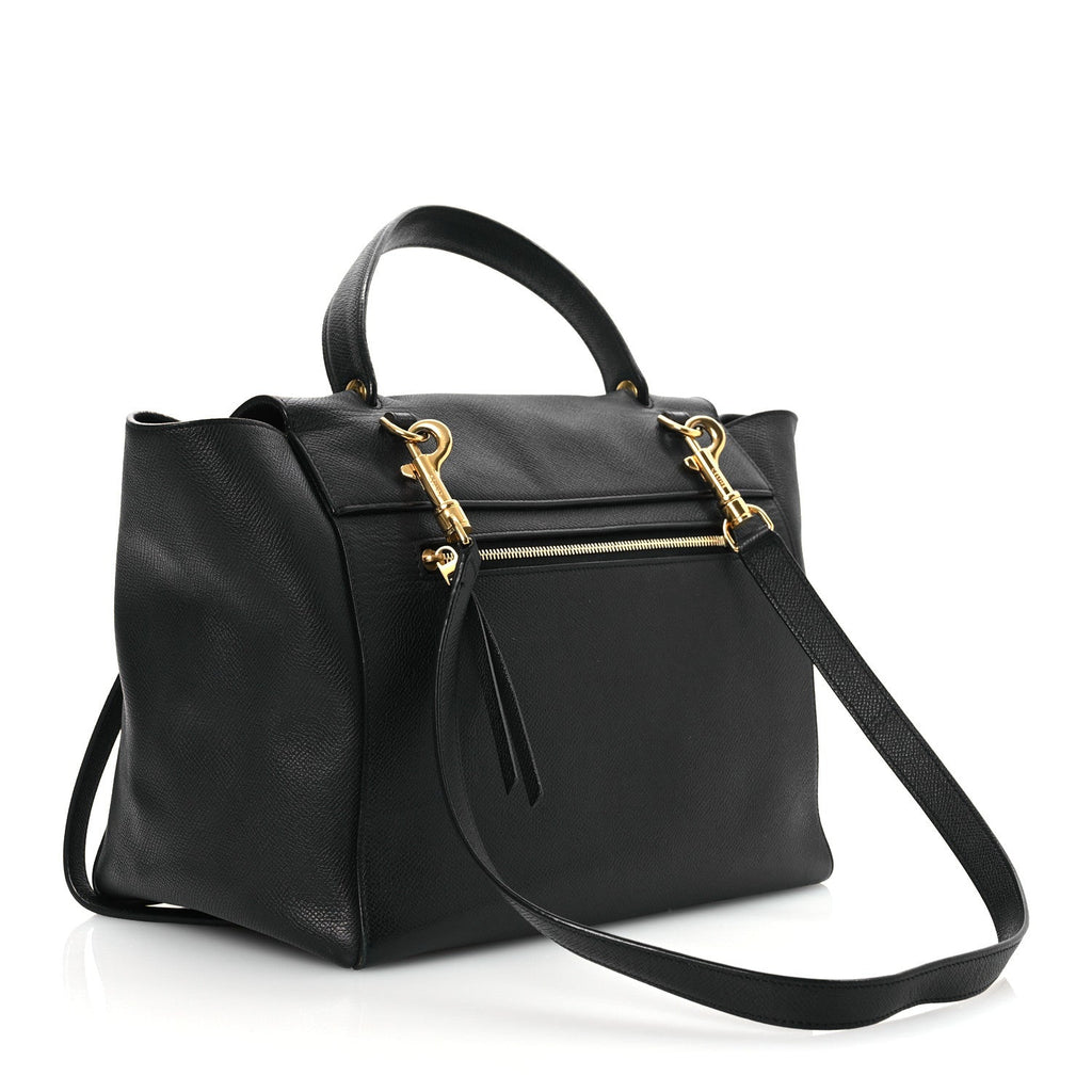 Grained Calfskin Mini Belt Bag Black
