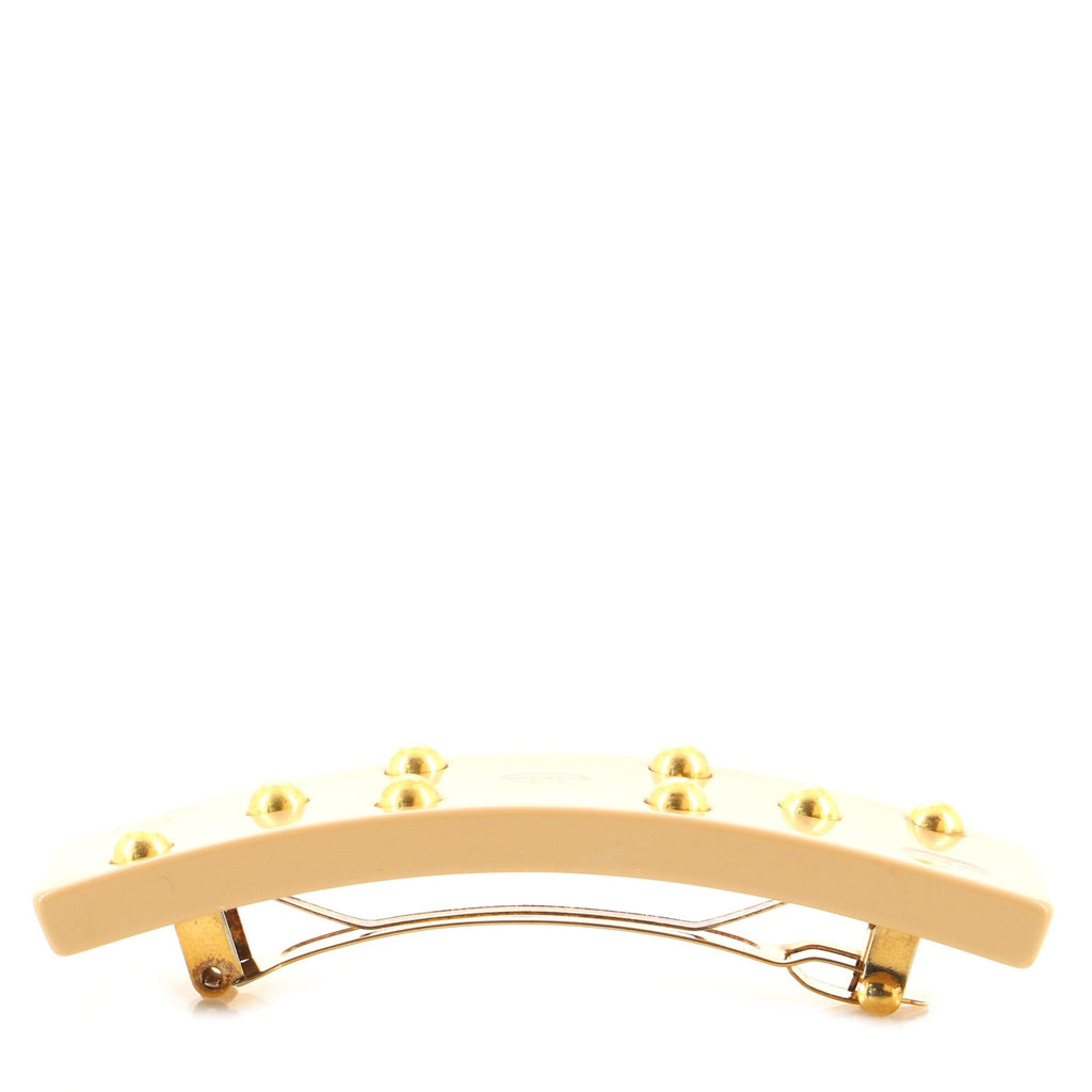 CC Studded Barrette Metal Embellished Resin XS