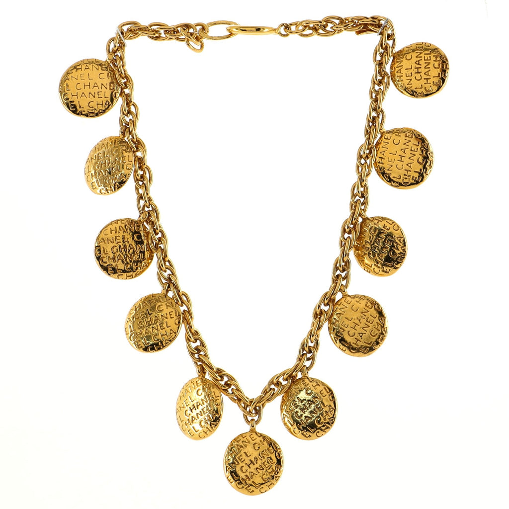 Multi-Medallion Charm Chain Necklace Metal