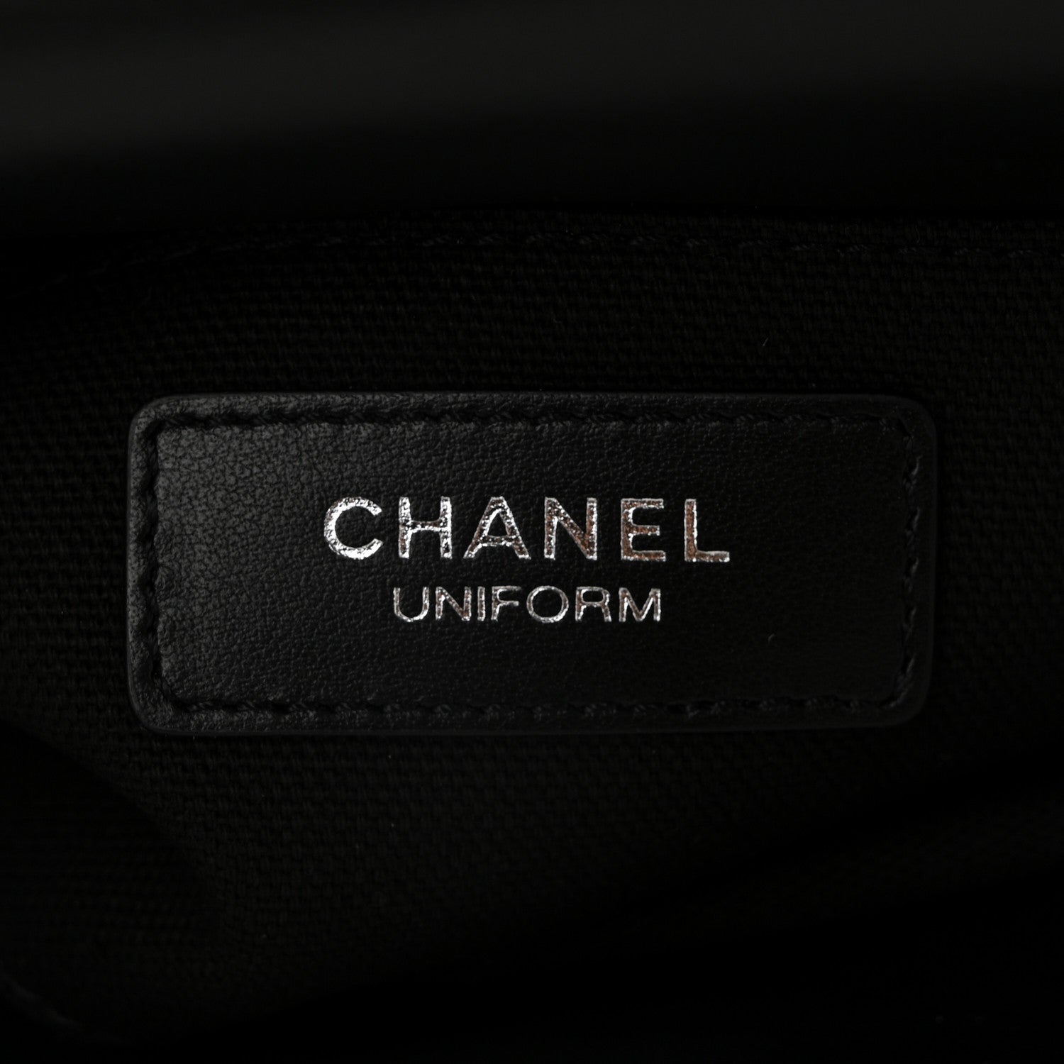 Calfskin Quilted CC Uniform Flap Belt Bag Black