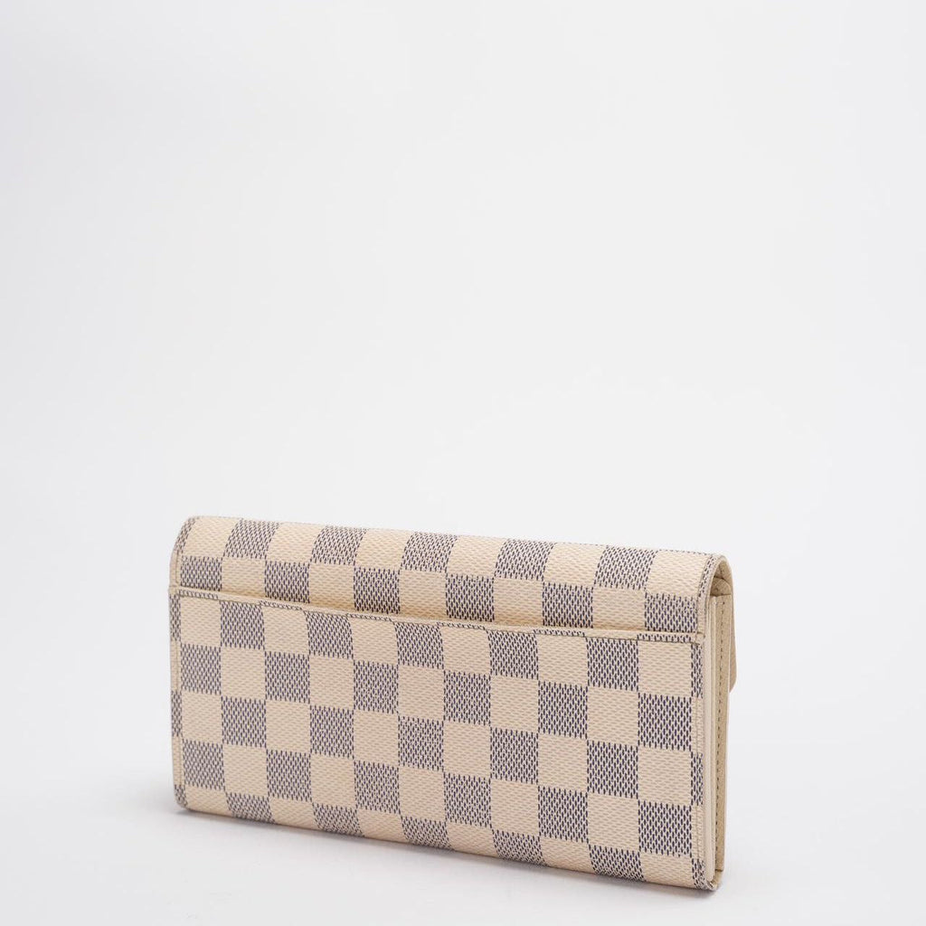 Louis Vuitton Sarah Damier Azur Canvas Wallet Beige