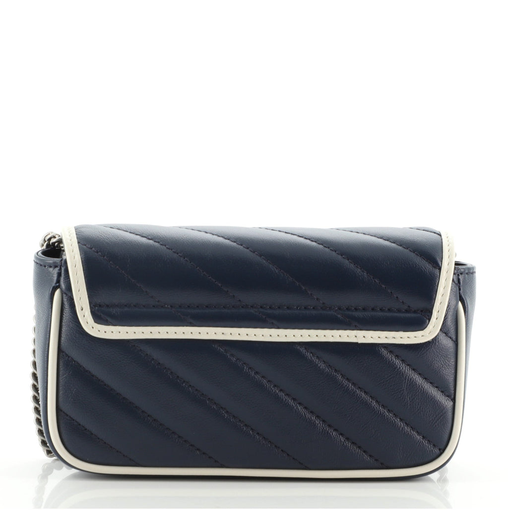 GG Marmont Flap Bag Diagonal Quilted Leather Super Mini