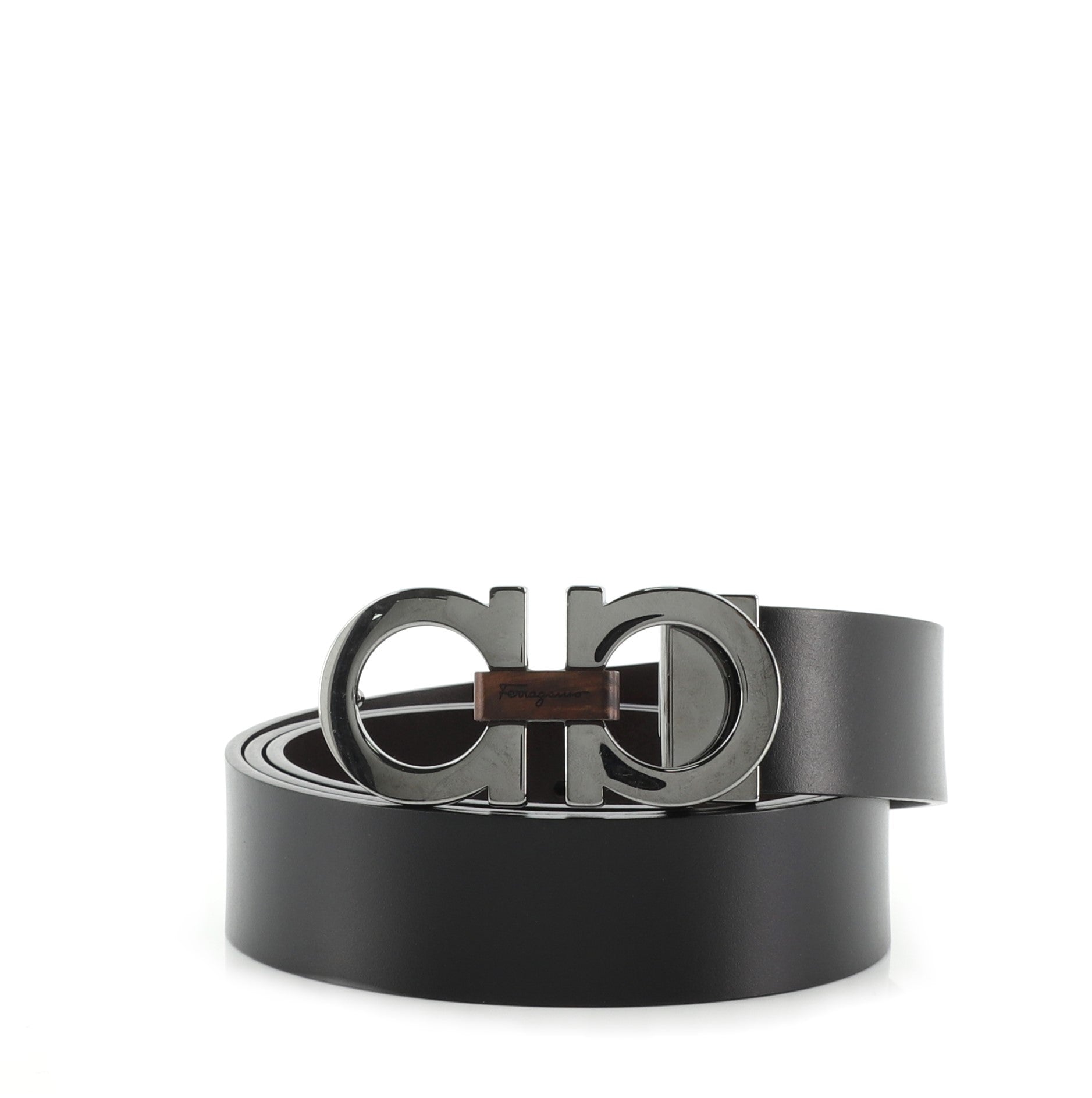 Gancini Reversible Belt Leather Wide 100