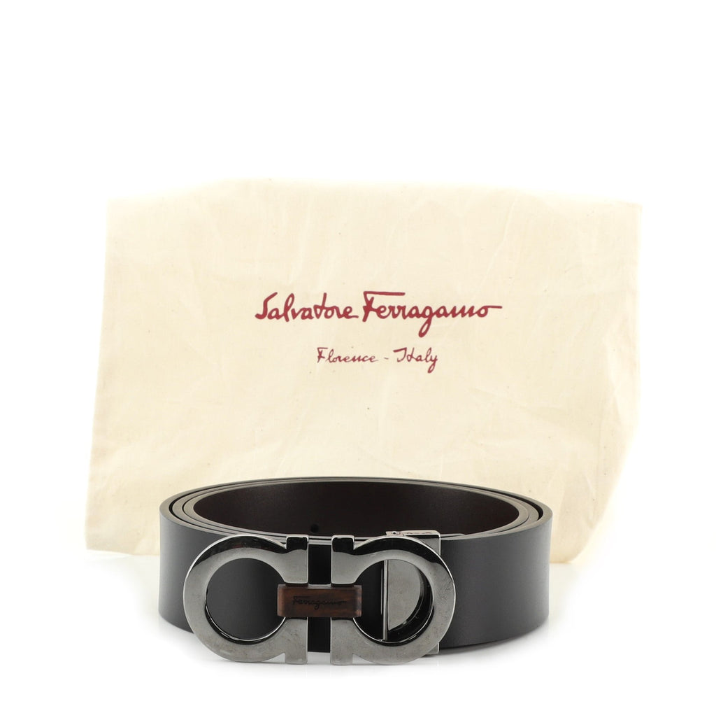 Gancini Reversible Belt Leather Wide 100