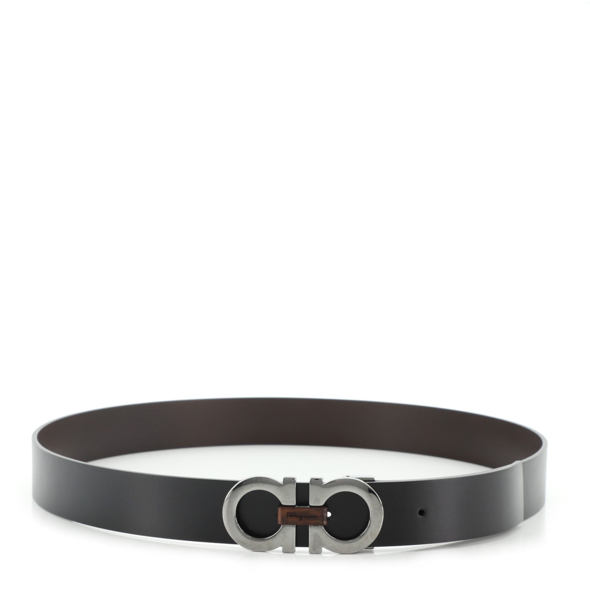 Gancini Reversible Belt Leather Wide 100