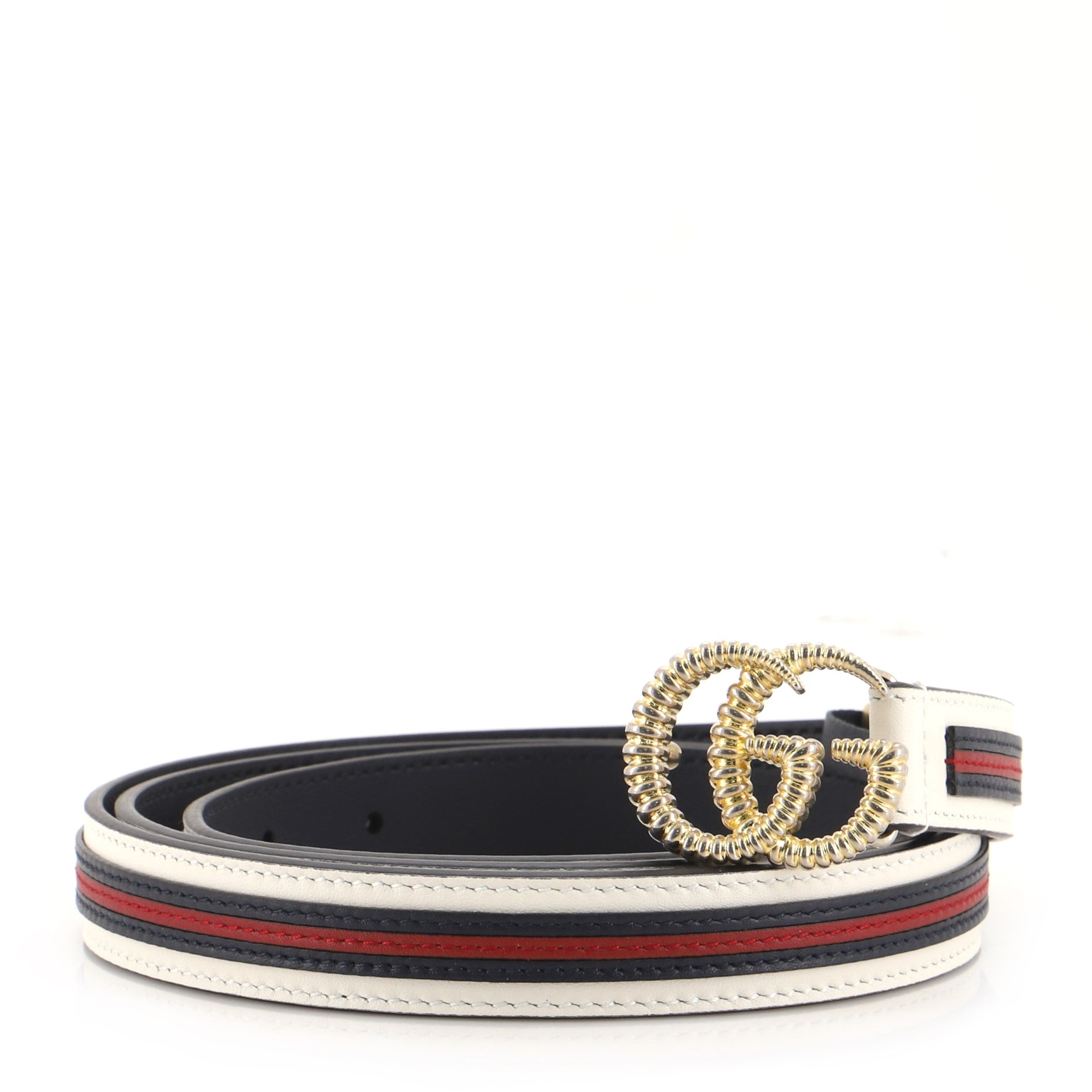 GG Marmont Web Belt Leather Medium 100