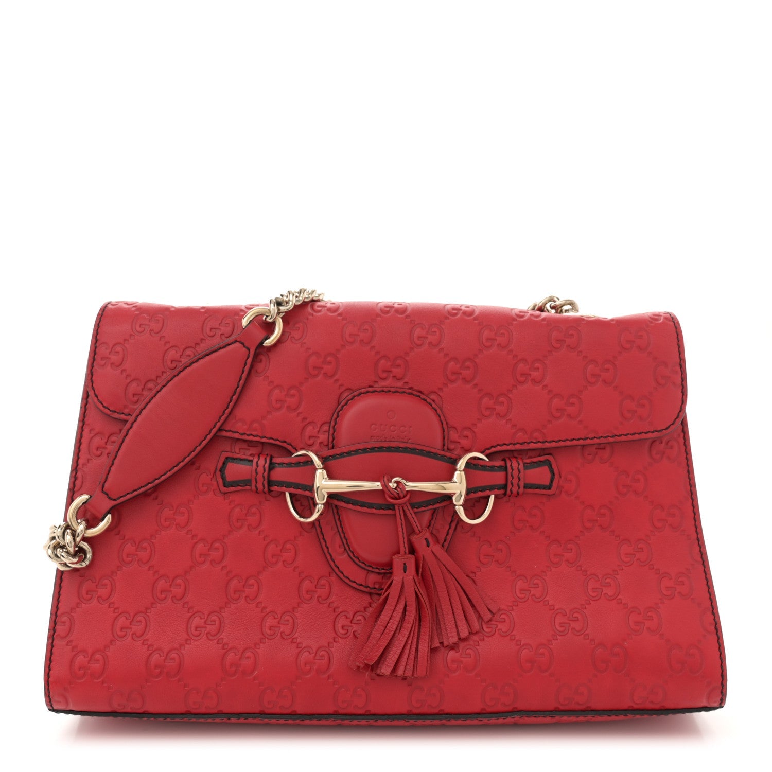 Guccissima Medium Emily Chain Shoulder Bag Red