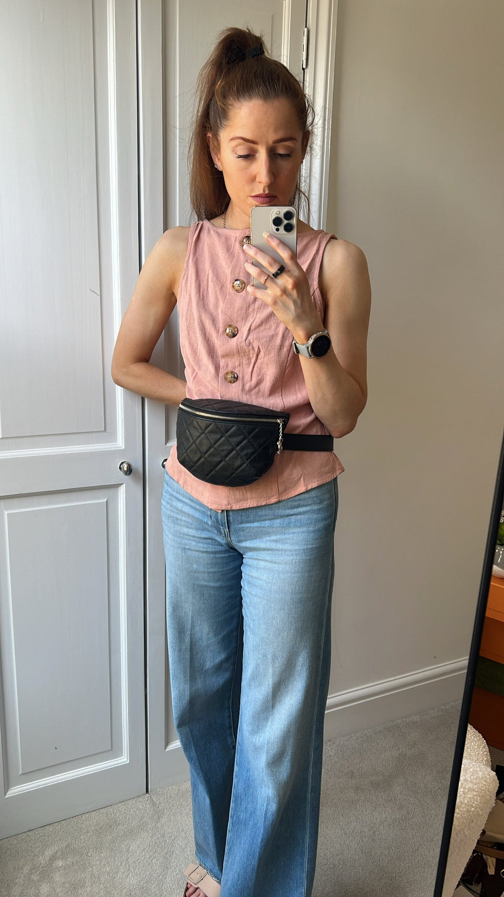 Chanel Black Caviar Bumbag Silver Hardware
