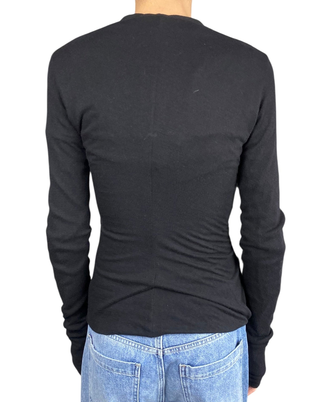 Rick Owens Lillies Black Wrap igan - IT 42 / US 8