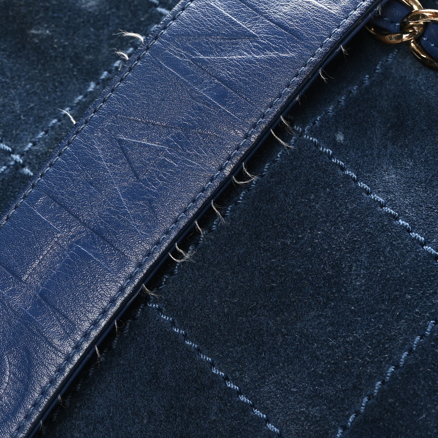 x Pharrell Williams Suede Lambskin XXL Flap Bag Navy
