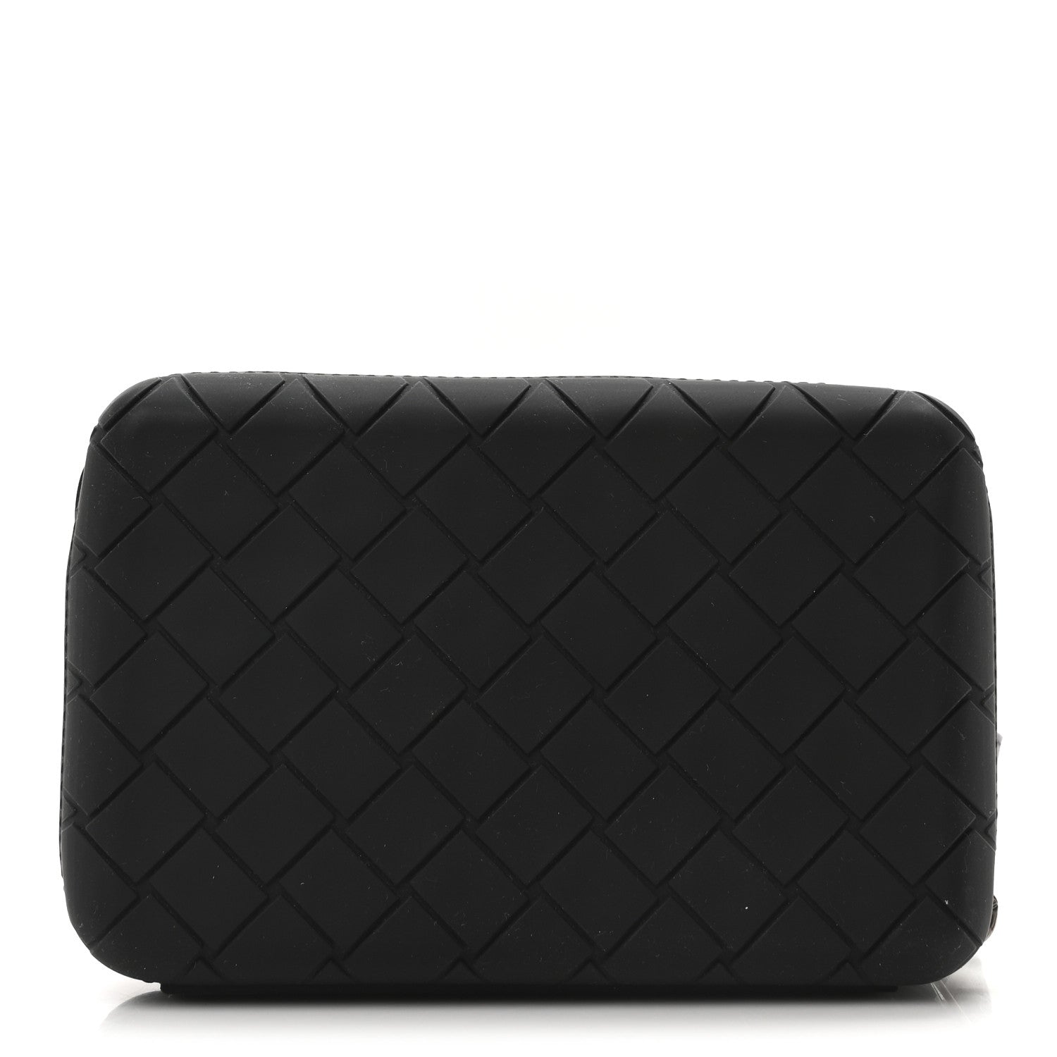 Rubber Intrecciato Crossbody Bag Black