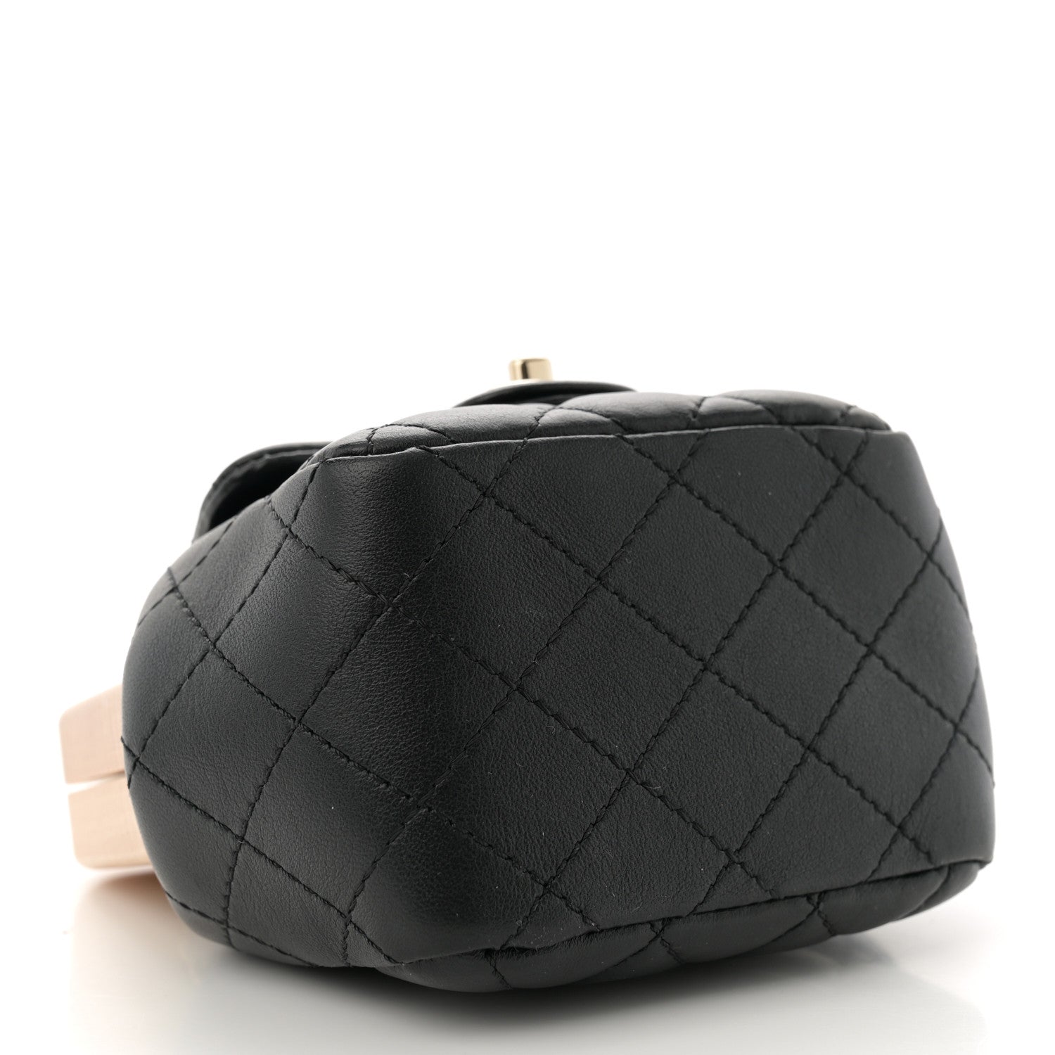 Lambskin Quilted Hollywood Clutch Black