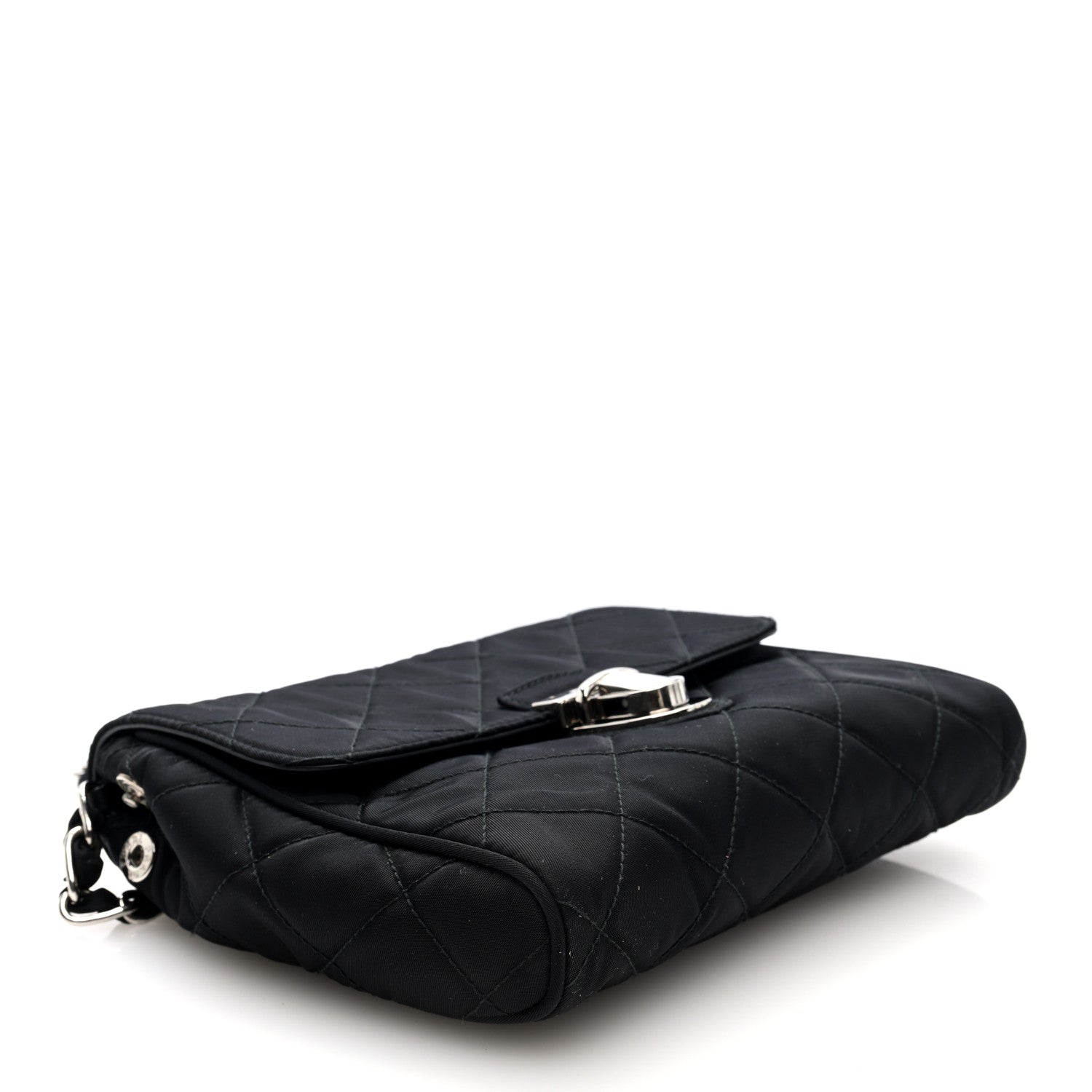 Nylon Tessuto Impuntu Quilted Flap Black