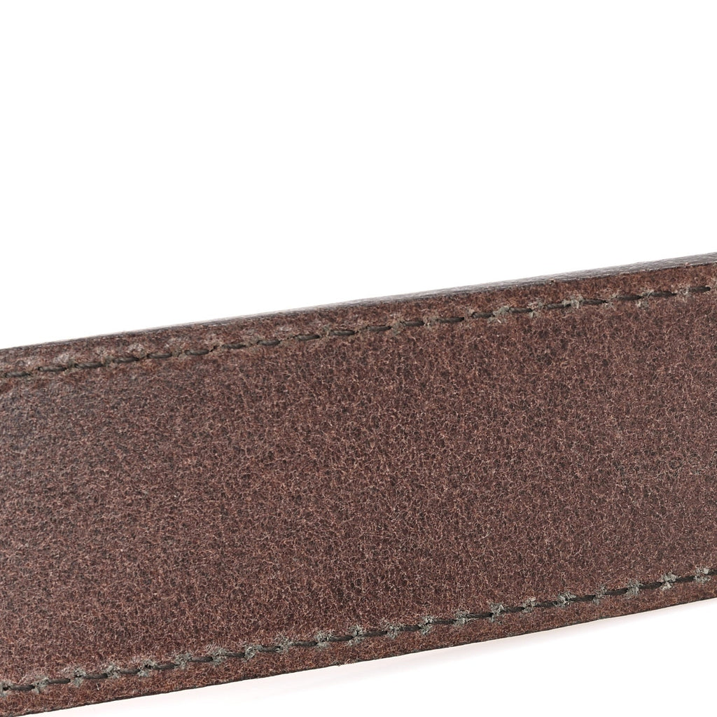 Calfskin Interlocking G Belt 85 34 Dark Brown