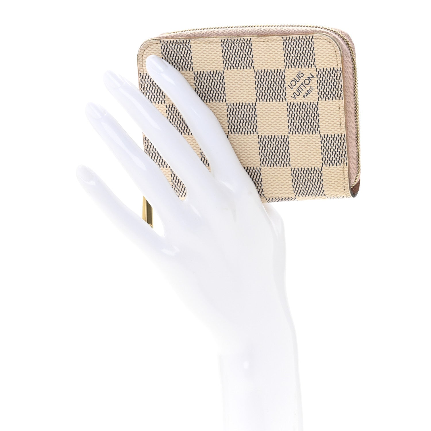 Damier Azur Zippy Coin Purse Rose Ballerine