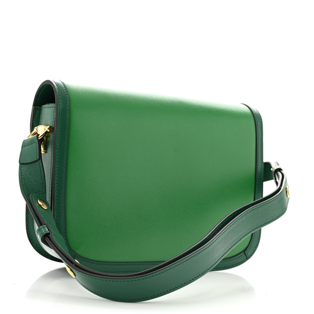 Azalea Calfskin Horsebit 1955 Shoulder Bag New Shamarock Emerald