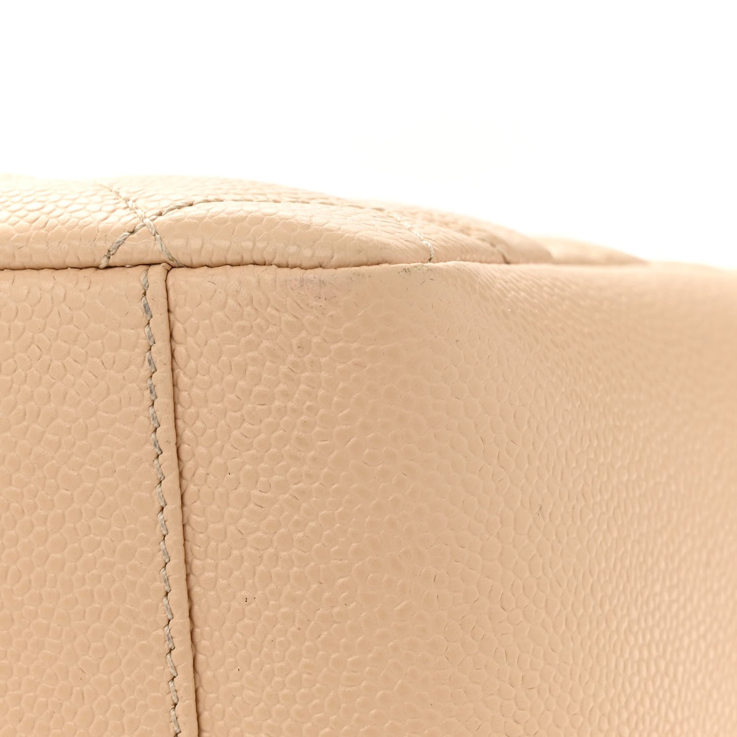 Caviar Quilted Grand Shopping Tote GST Beige