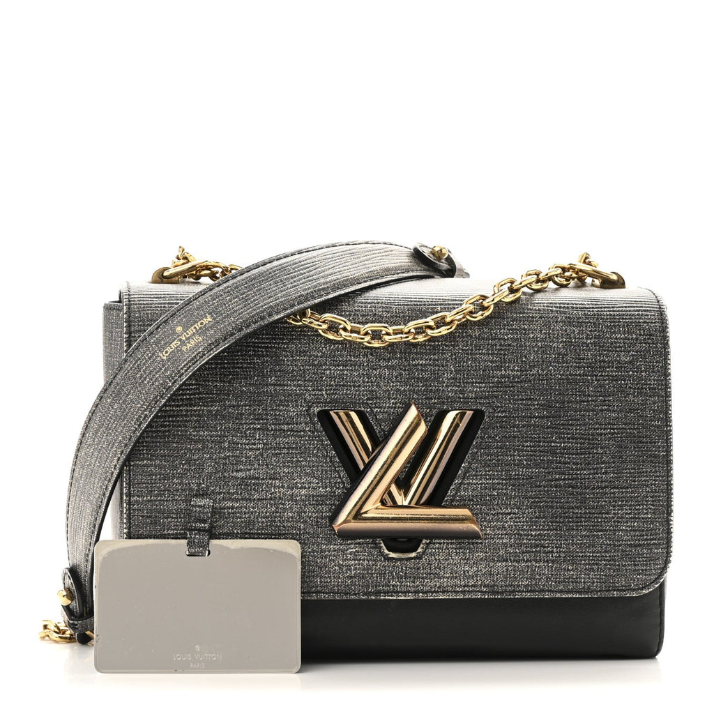 Epi Twist Shoulder Bag MM Denim Gris