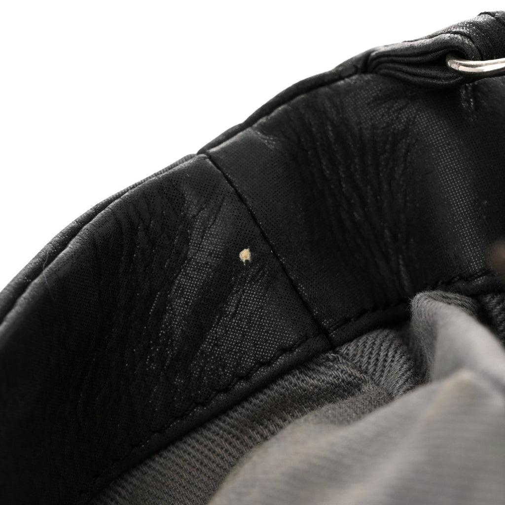 Iridescent Calfskin Glint Flap Black