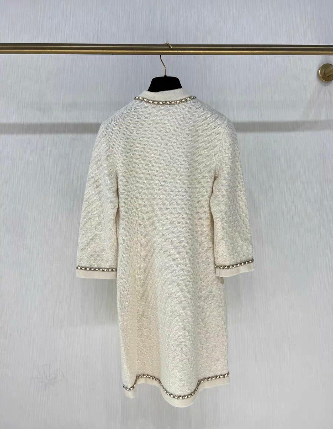 CHANEL 23B CHAIN EMBELLISHED I DRESS size 34