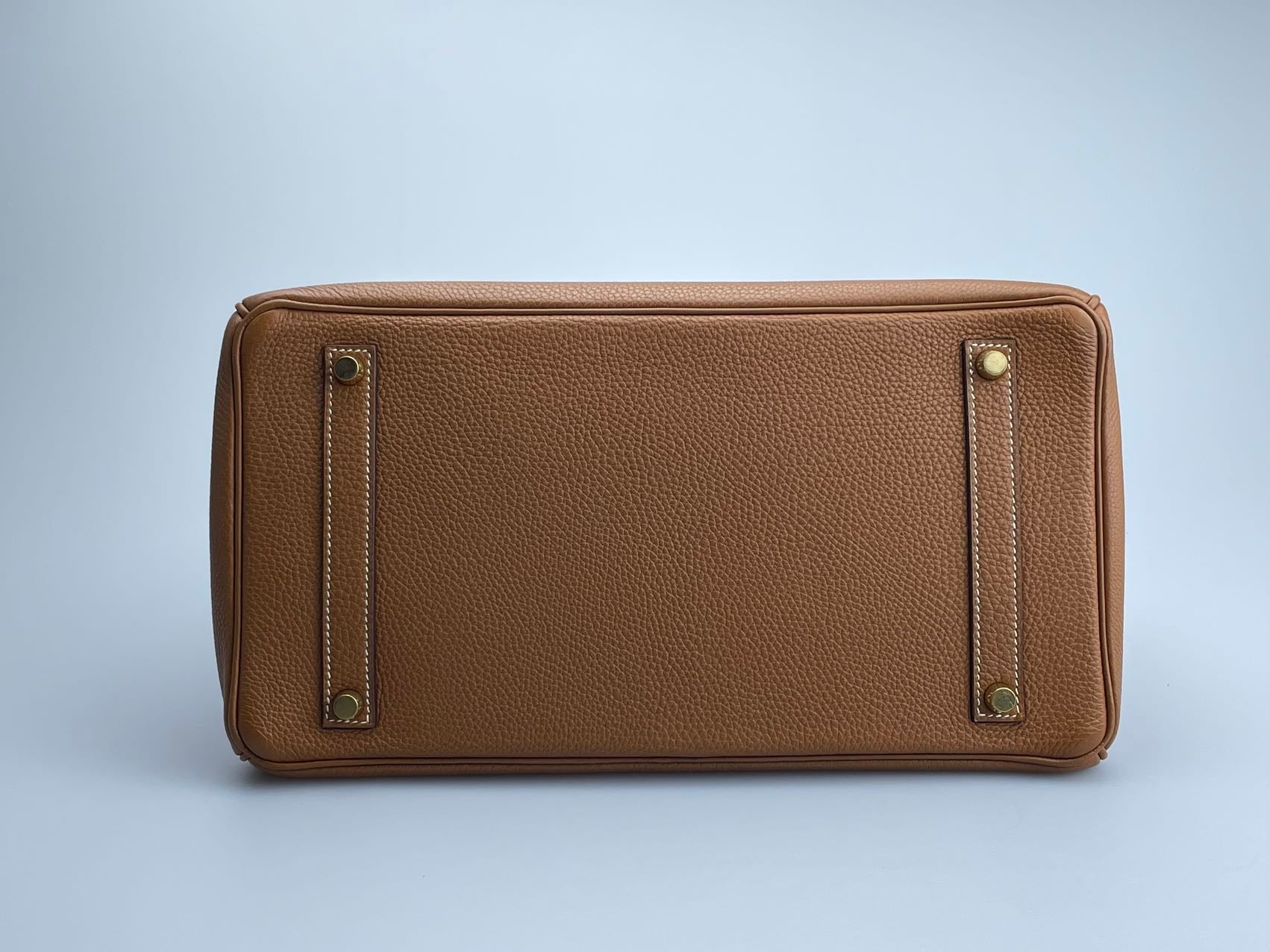 Hermes pre-owned Birkin 35 in gold vintage Togo leather