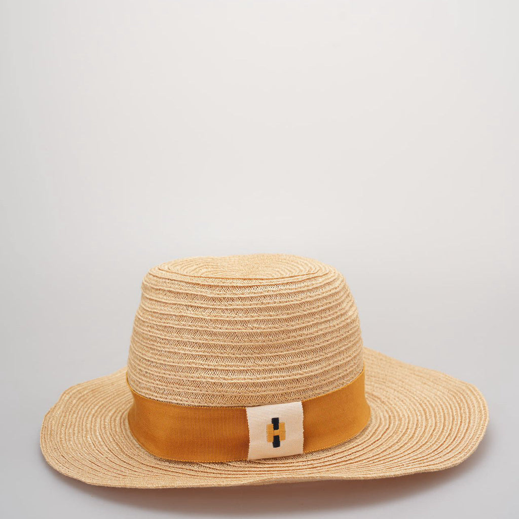 Hermes Linen Raffia Straw Hat 59 Natural Material Hats