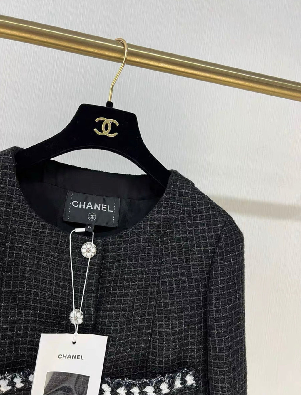 Chanel 24p black jacket size 34