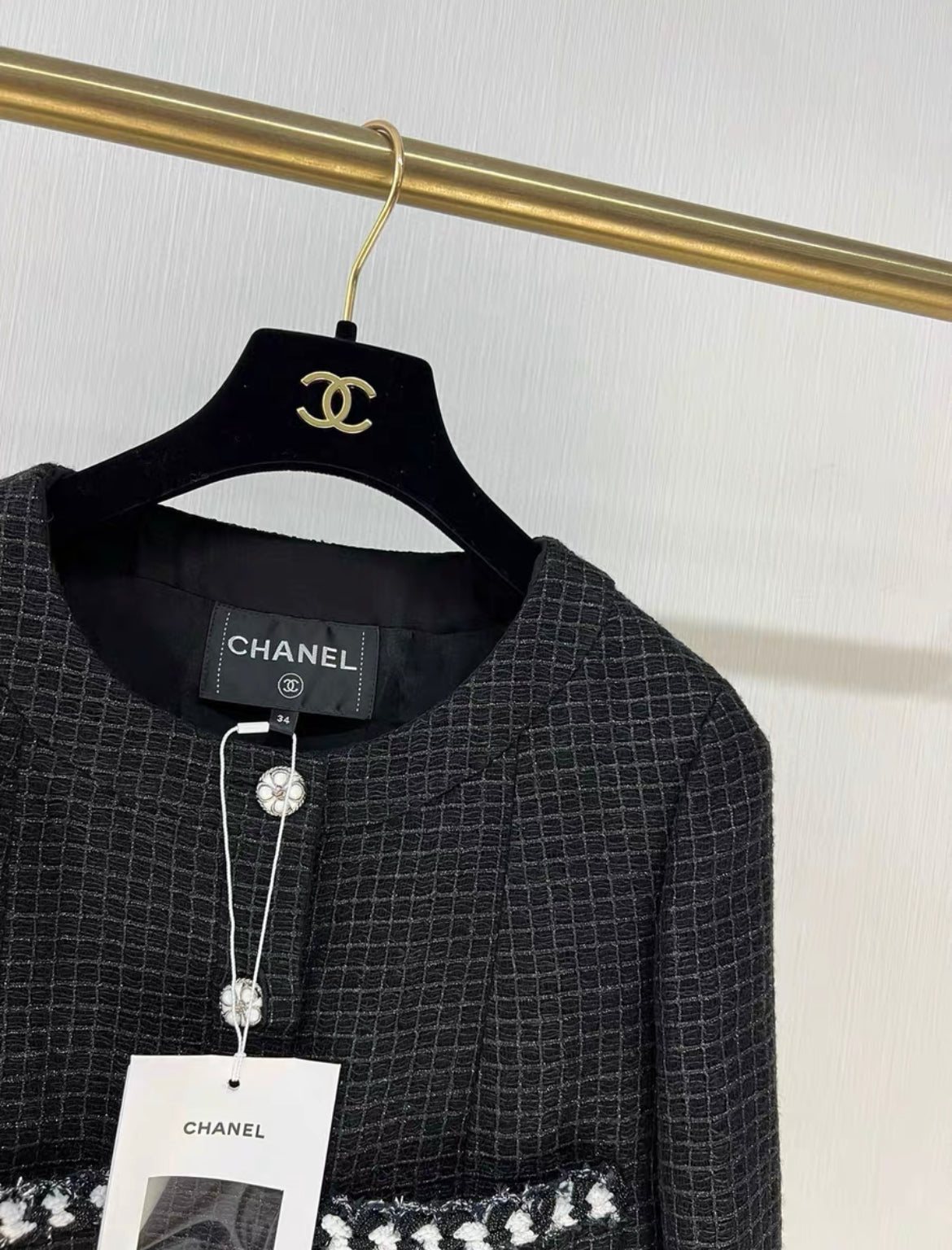 Chanel 24p black jacket size 34